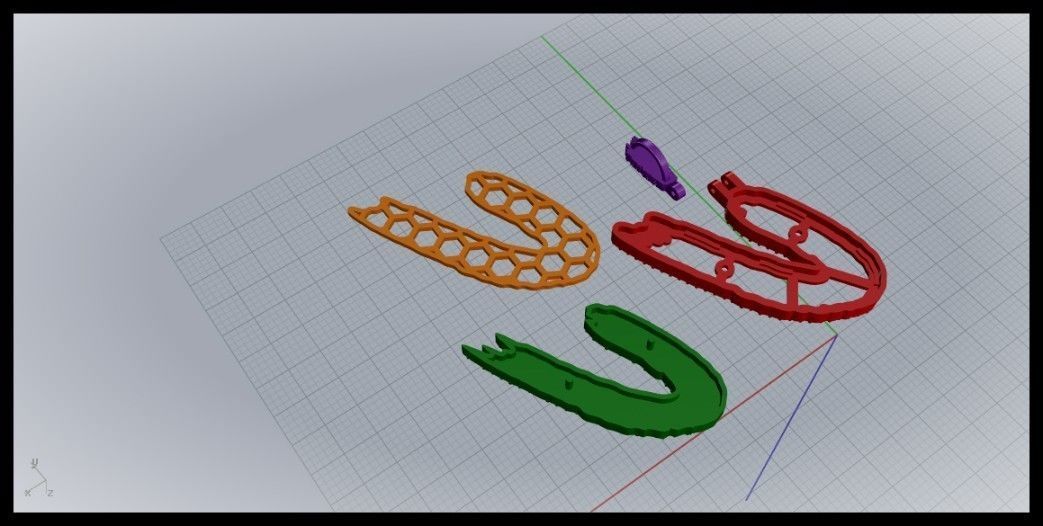 U PAVE LETTER FONT PENDANT 3D print model_7