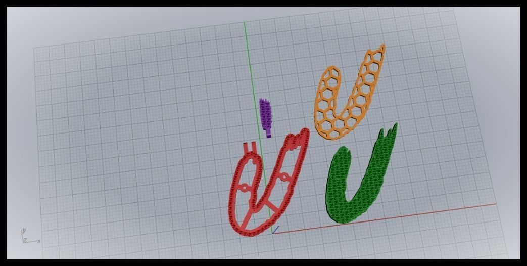 U PAVE LETTER FONT PENDANT 3D print model_6