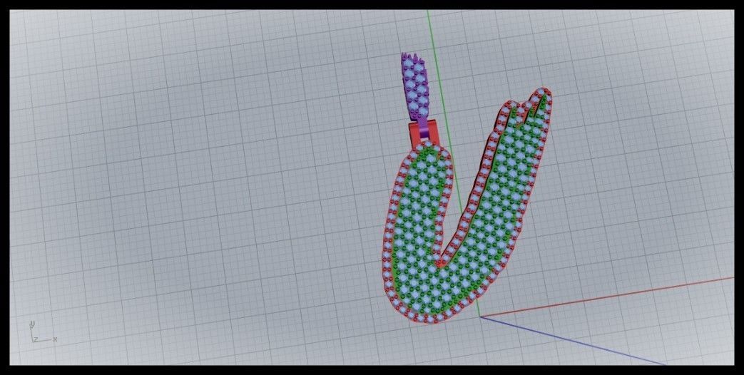 U PAVE LETTER FONT PENDANT 3D print model_1