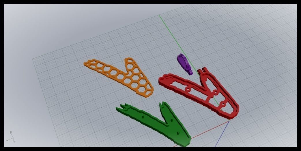 V PAVE LETTER FONT PENDANT 3D print model_7