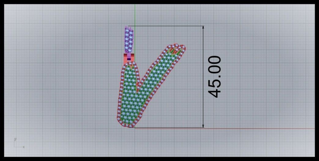 V PAVE LETTER FONT PENDANT 3D print model_6