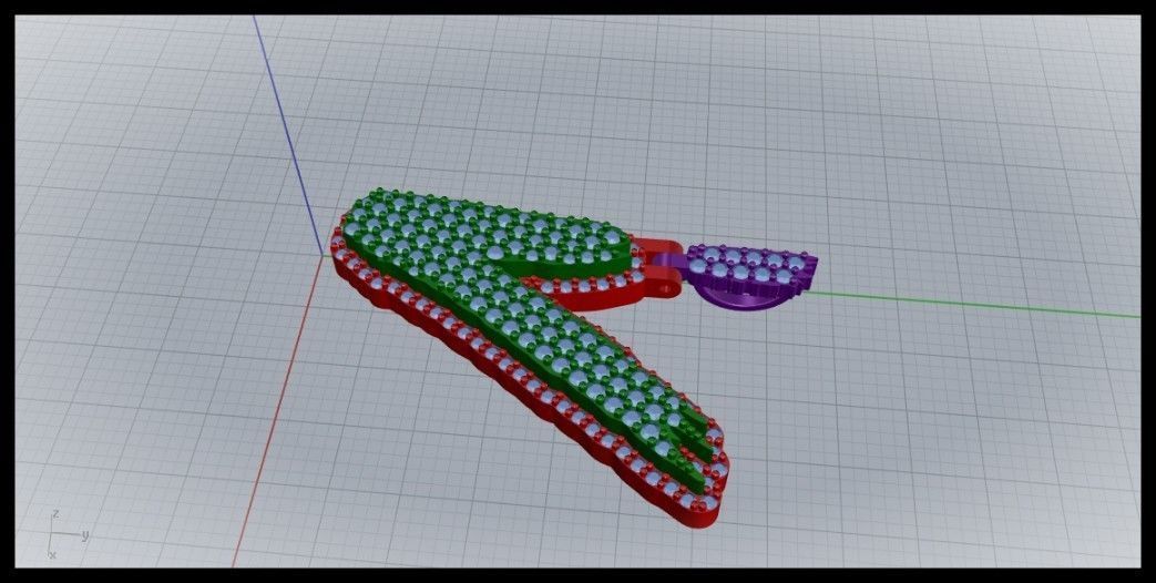 V PAVE LETTER FONT PENDANT 3D print model_4