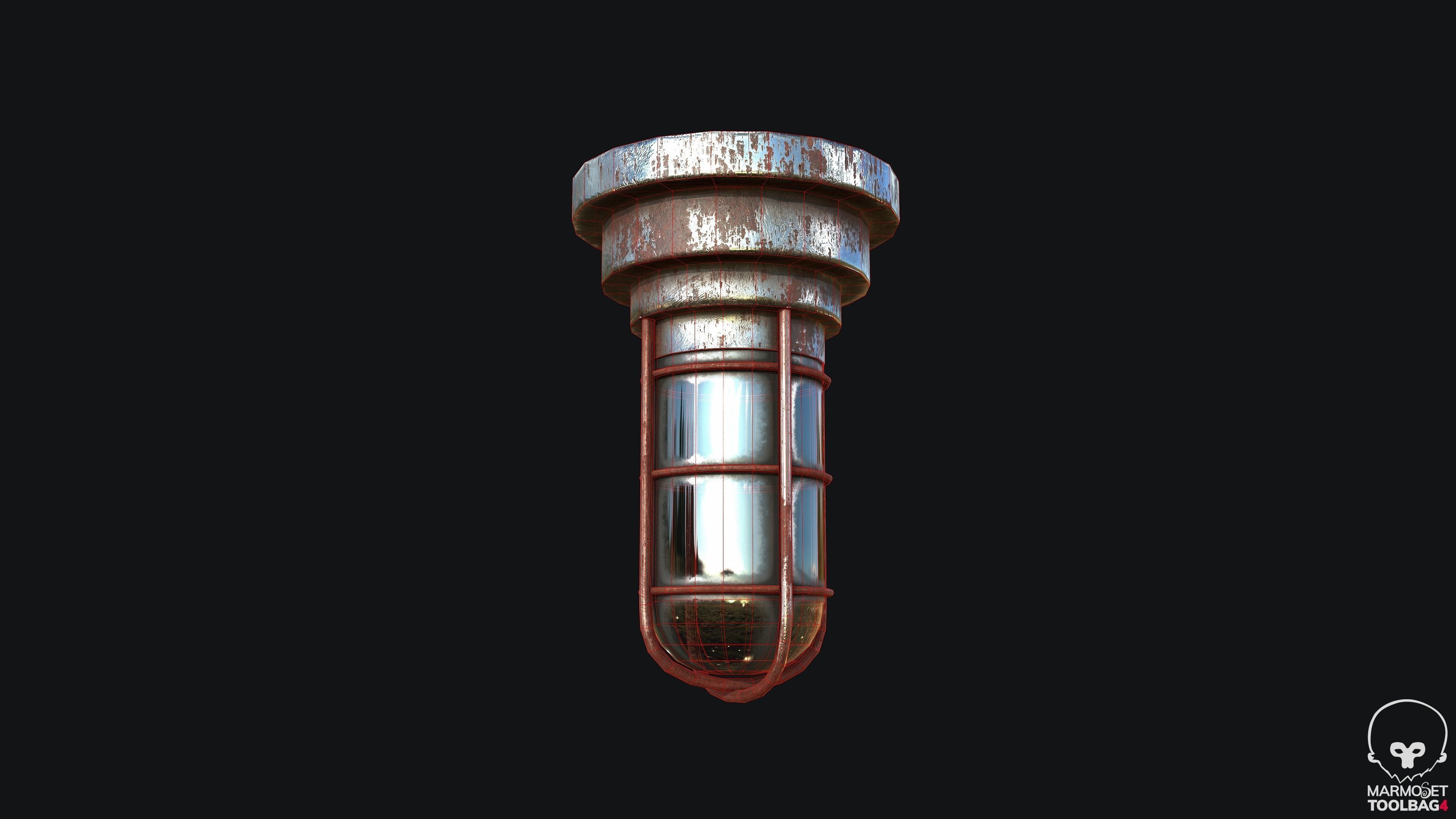 Bunker Light PBR Low-poly 3D model_4