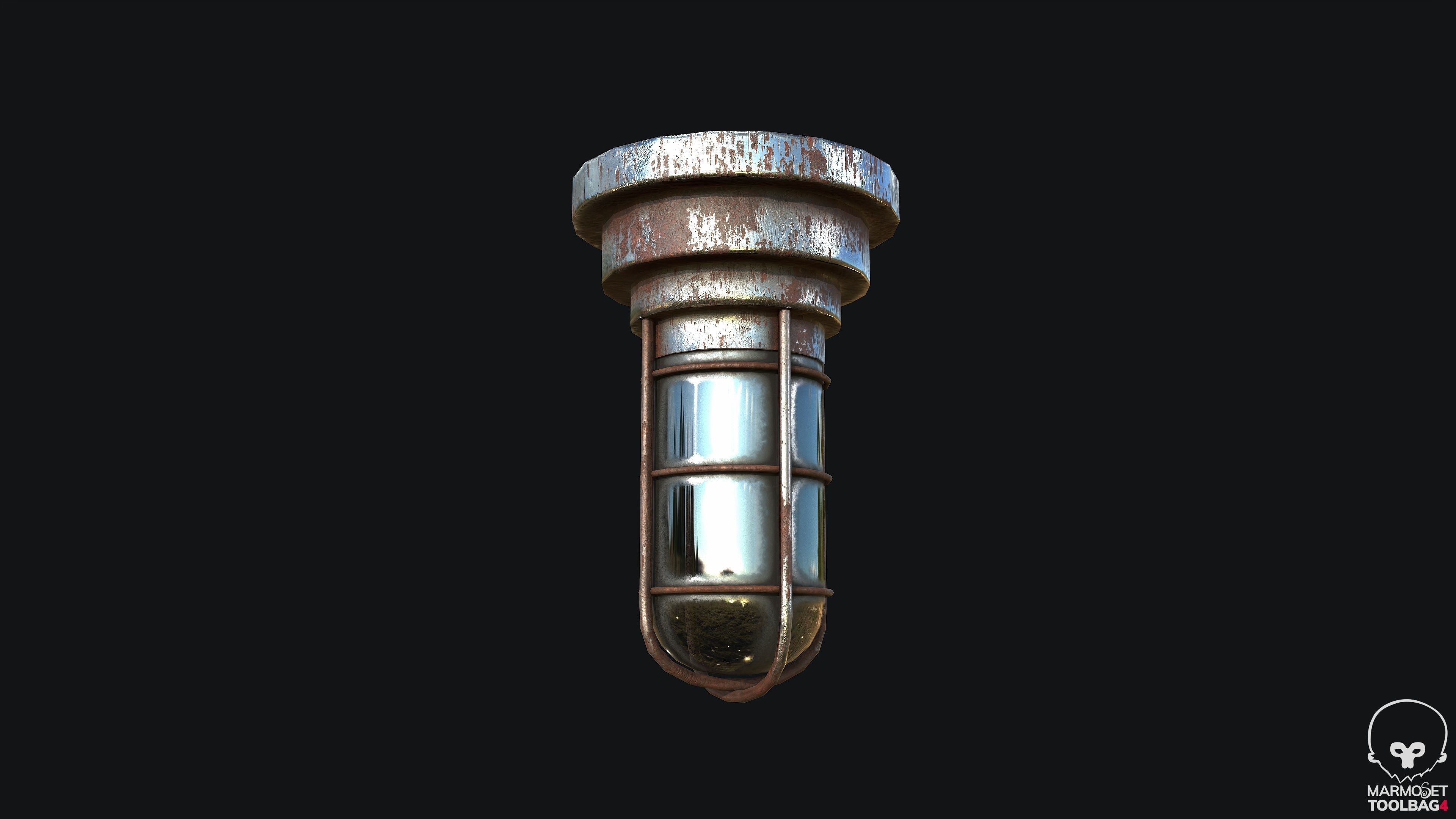 Bunker Light PBR Low-poly 3D model_3