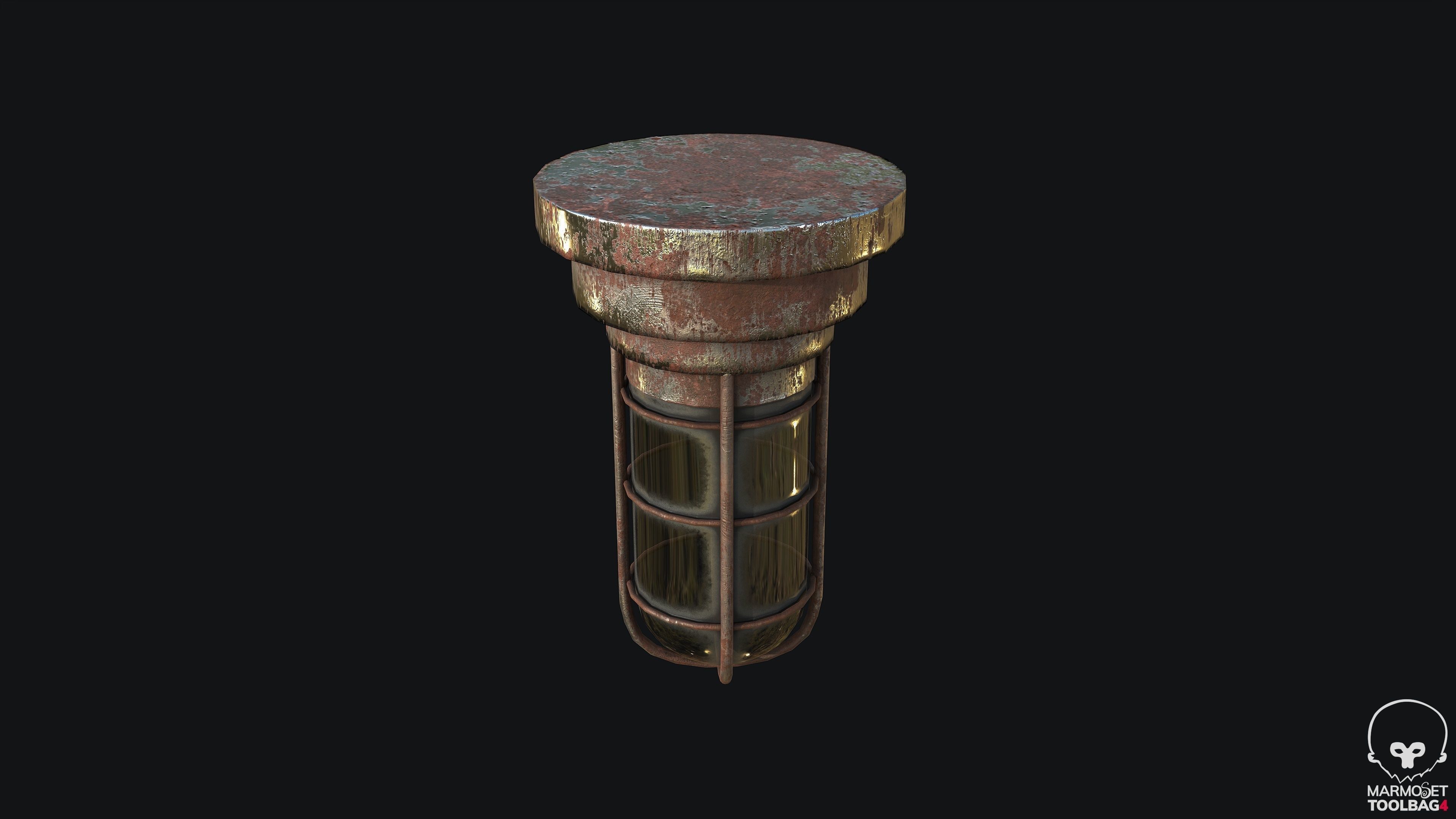 Bunker Light PBR Low-poly 3D model_2