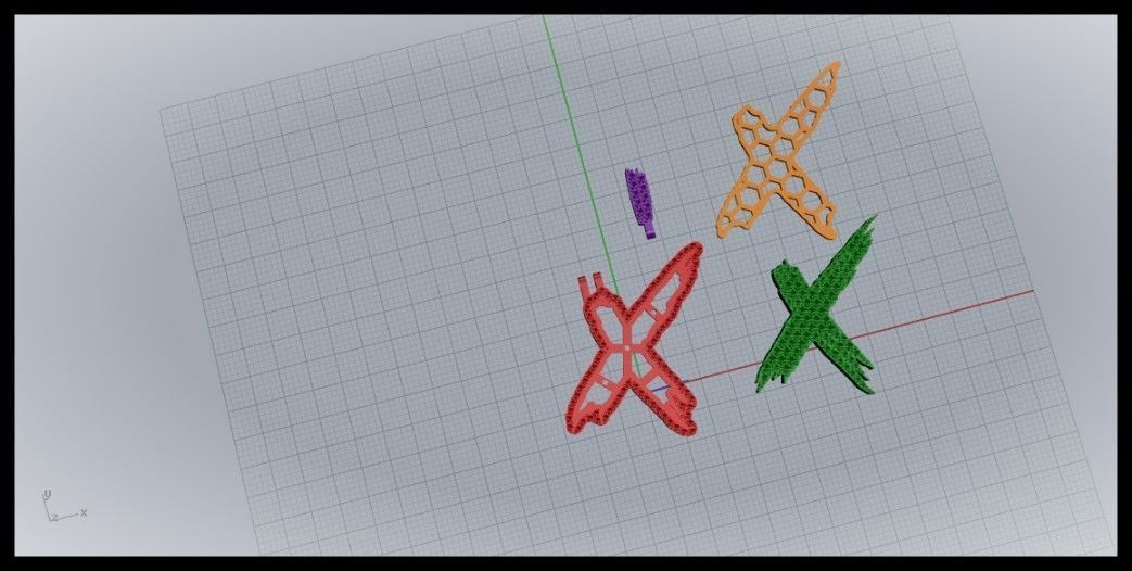 X PAVE LETTER FONT PENDANT 3D print model_8