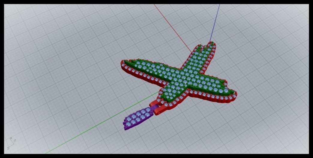 X PAVE LETTER FONT PENDANT 3D print model_3