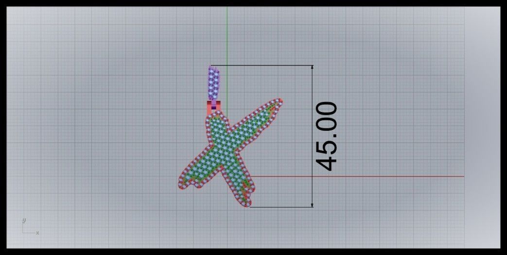 X PAVE LETTER FONT PENDANT 3D print model_6