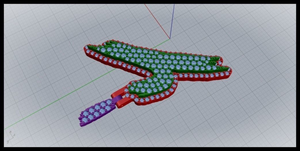 Y PAVE LETTER FONT PENDANT 3D print model_2