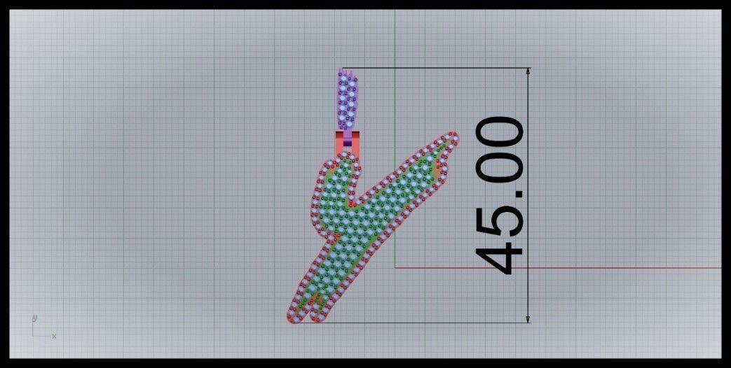 Y PAVE LETTER FONT PENDANT 3D print model_6