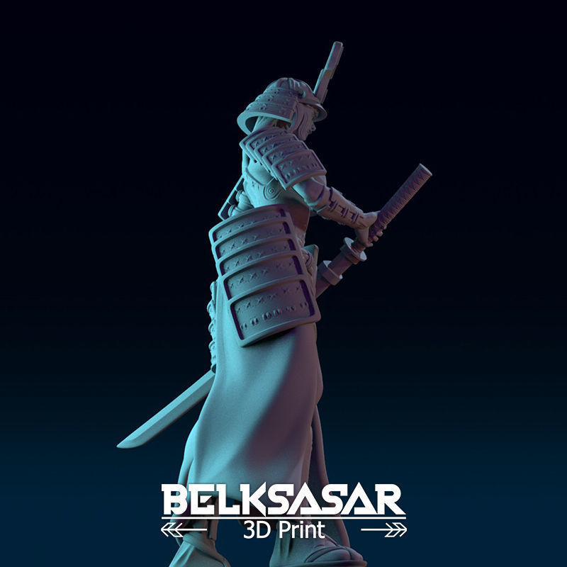 Samurai Girl Topless 3D print model_18