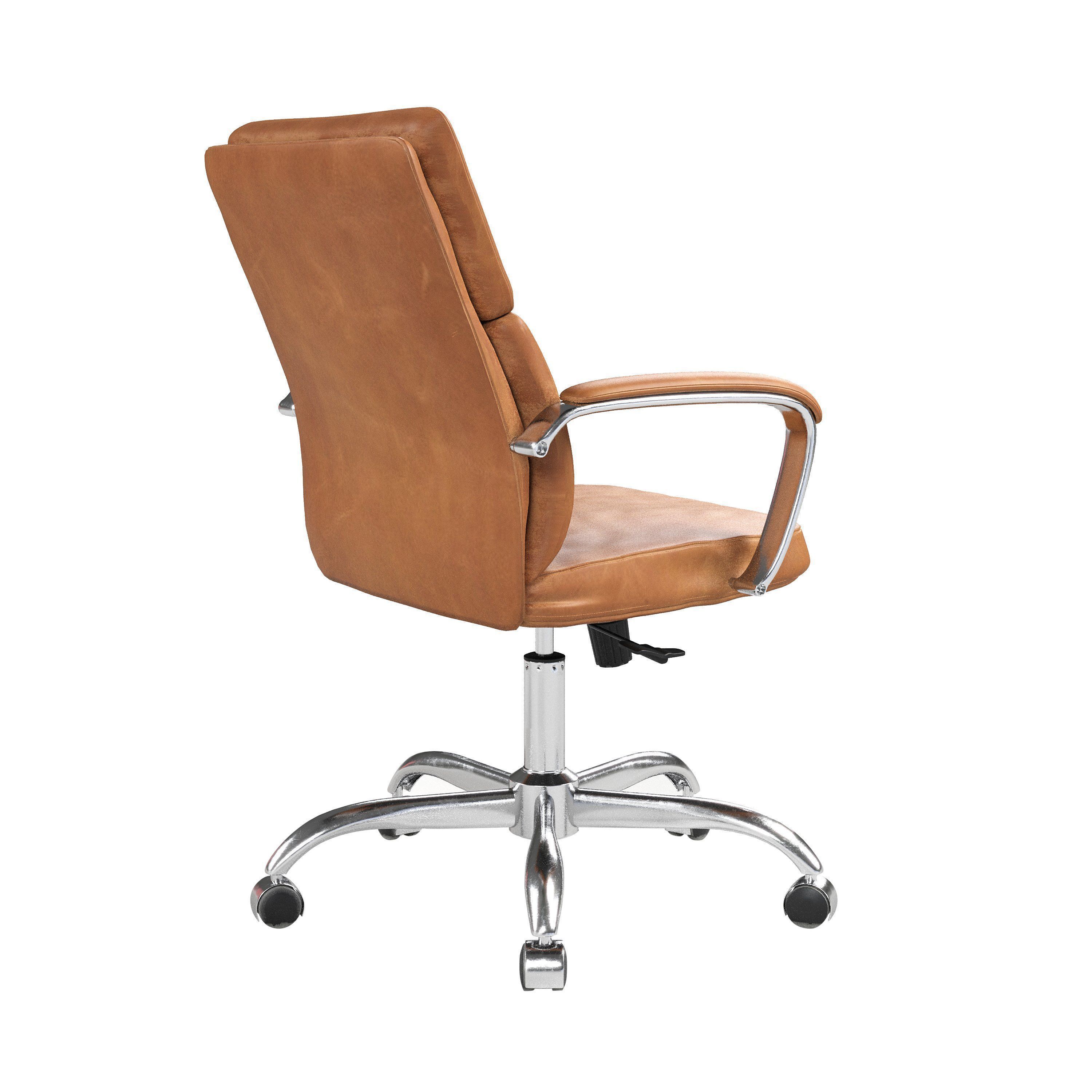 Office chair with leather 3D model_2