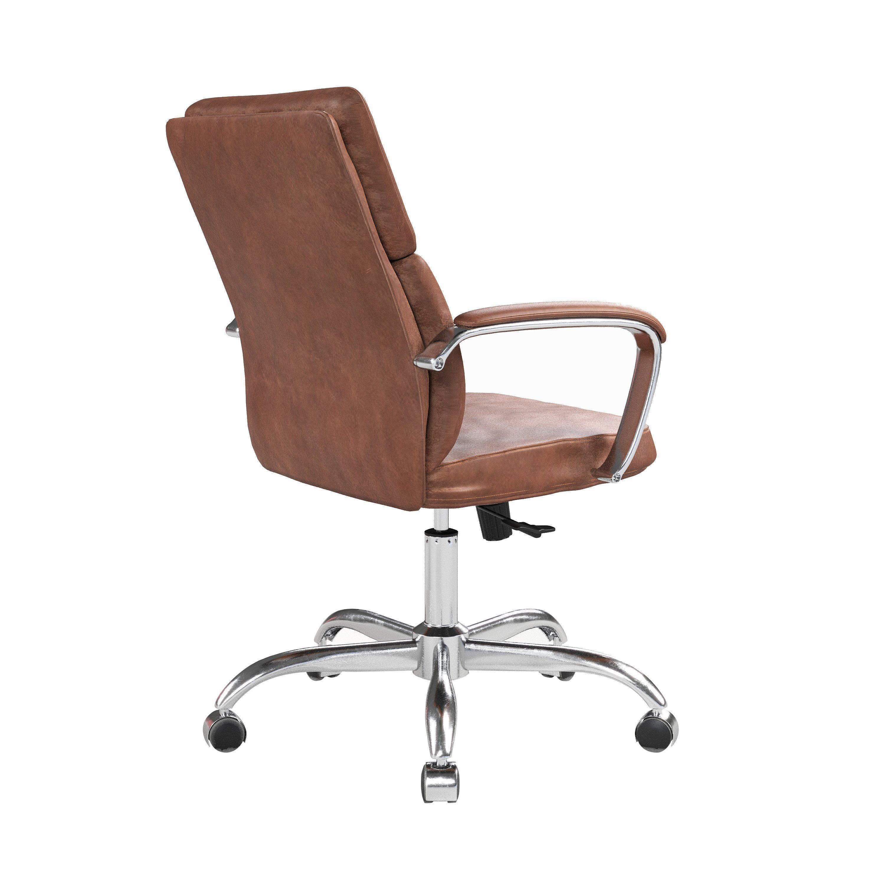 Office chair with leather 3D model_5