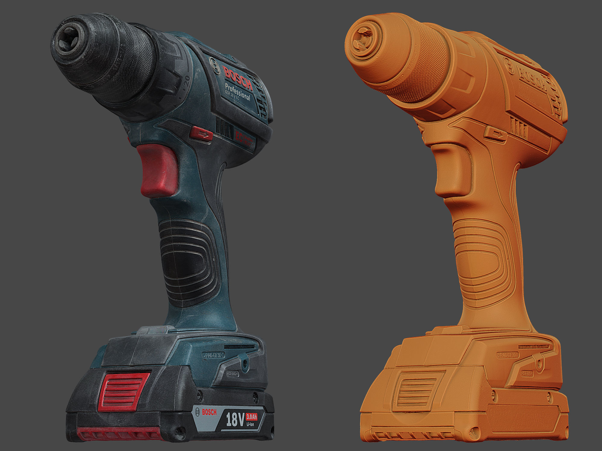 Bosch GSR Screwdriver Raw Scan 3D model_10