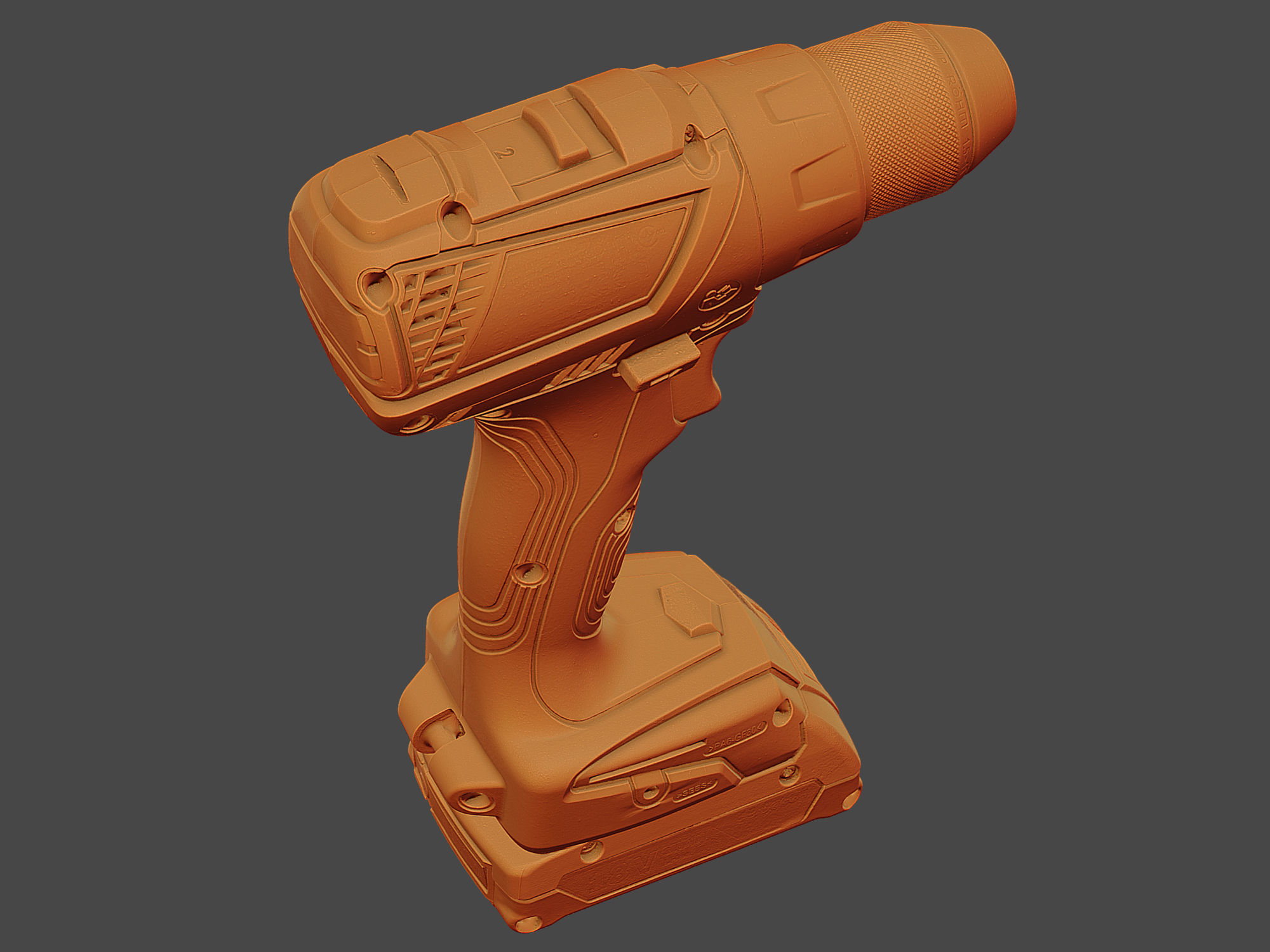 Bosch GSR Screwdriver Raw Scan 3D model_14