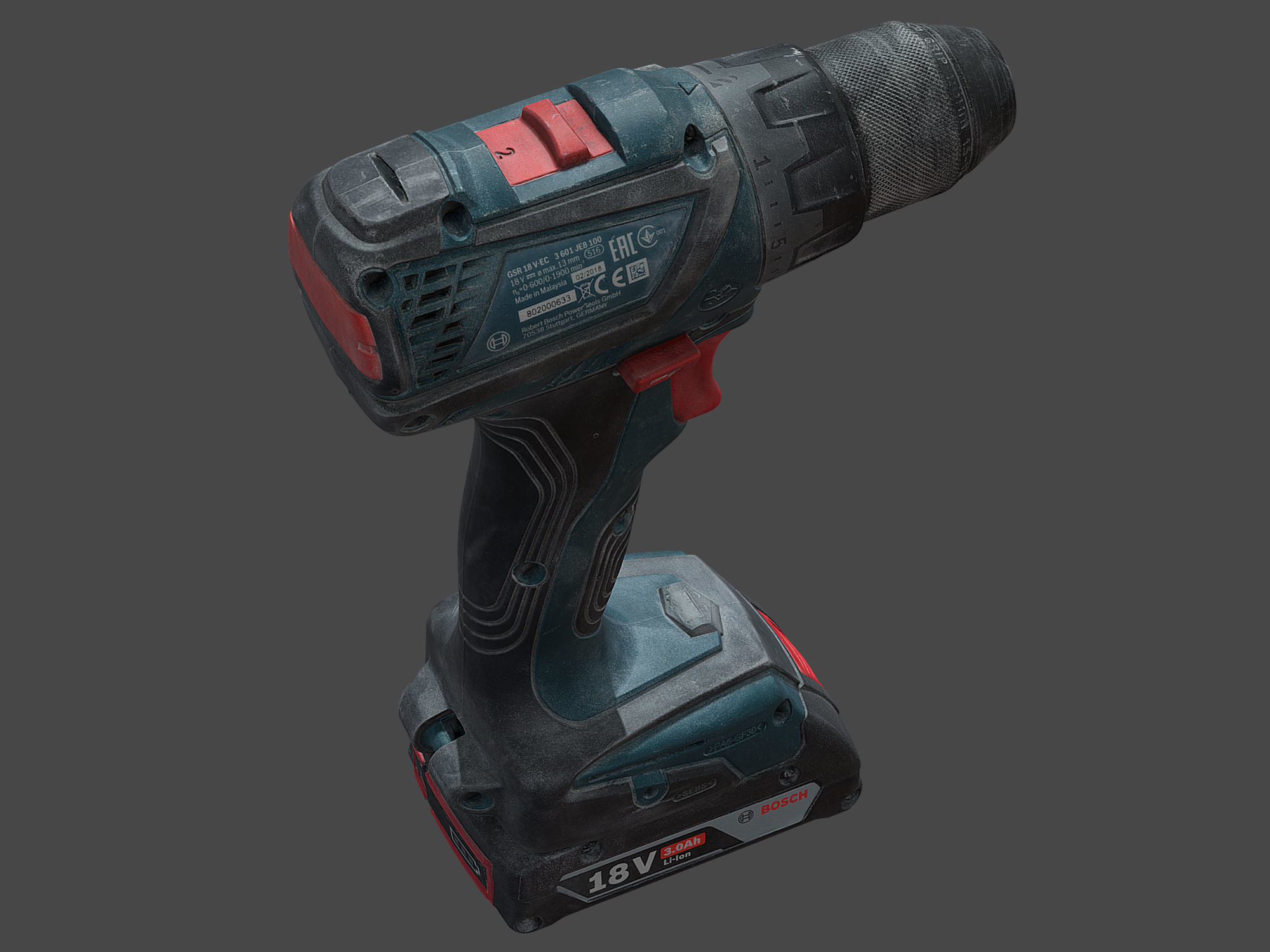 Bosch GSR Screwdriver Raw Scan 3D model_13