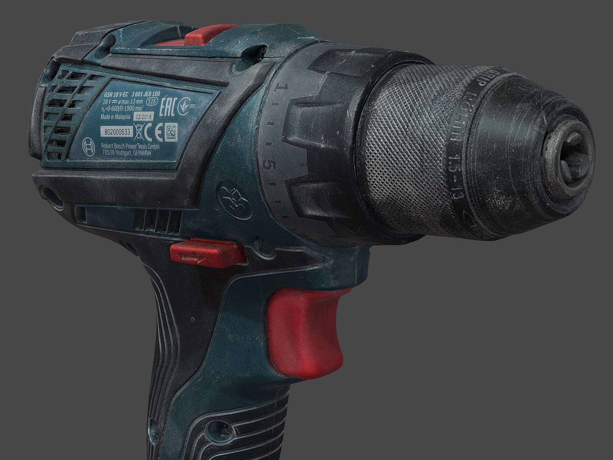 Bosch GSR Screwdriver Raw Scan 3D model_6