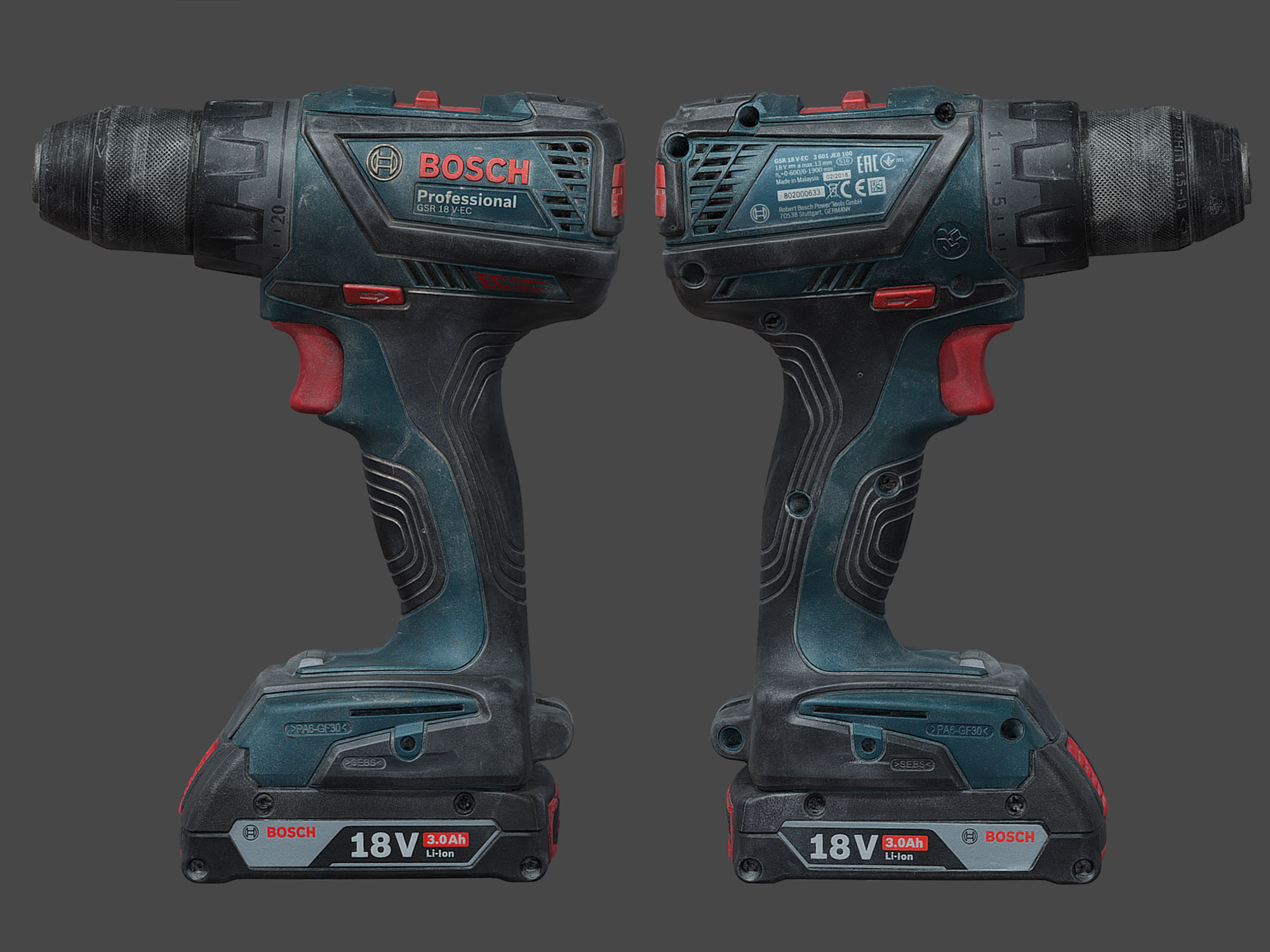 Bosch GSR Screwdriver Raw Scan 3D model_2