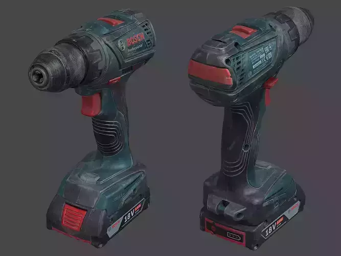 Bosch GSR Screwdriver Raw Scan 3D model