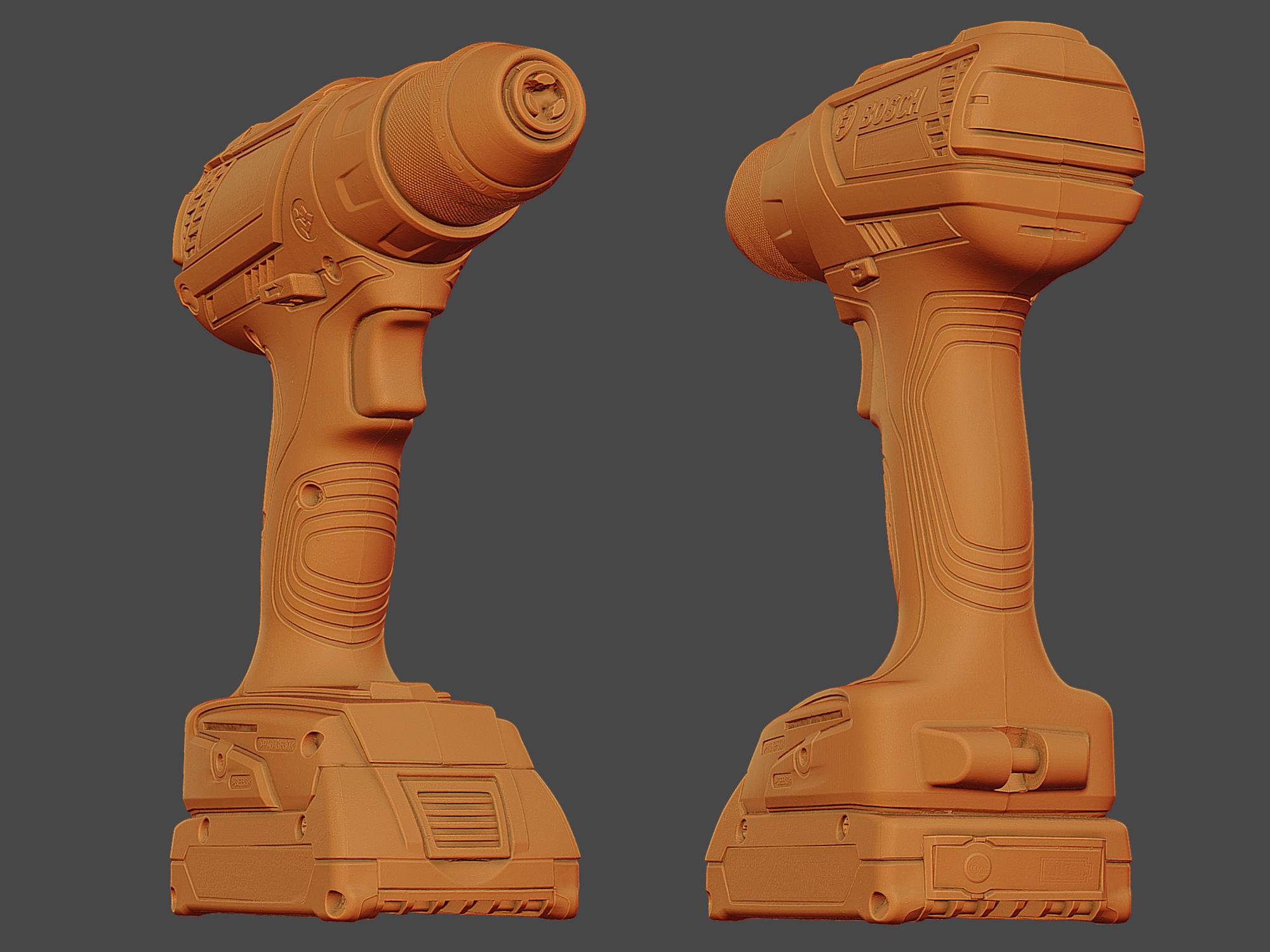 Bosch GSR Screwdriver Raw Scan 3D model_9