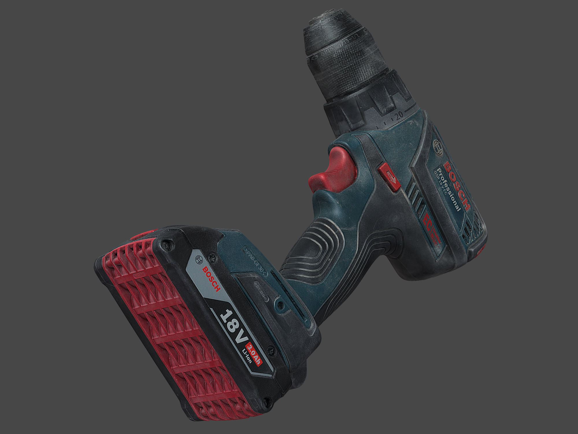 Bosch GSR Screwdriver Raw Scan 3D model_15