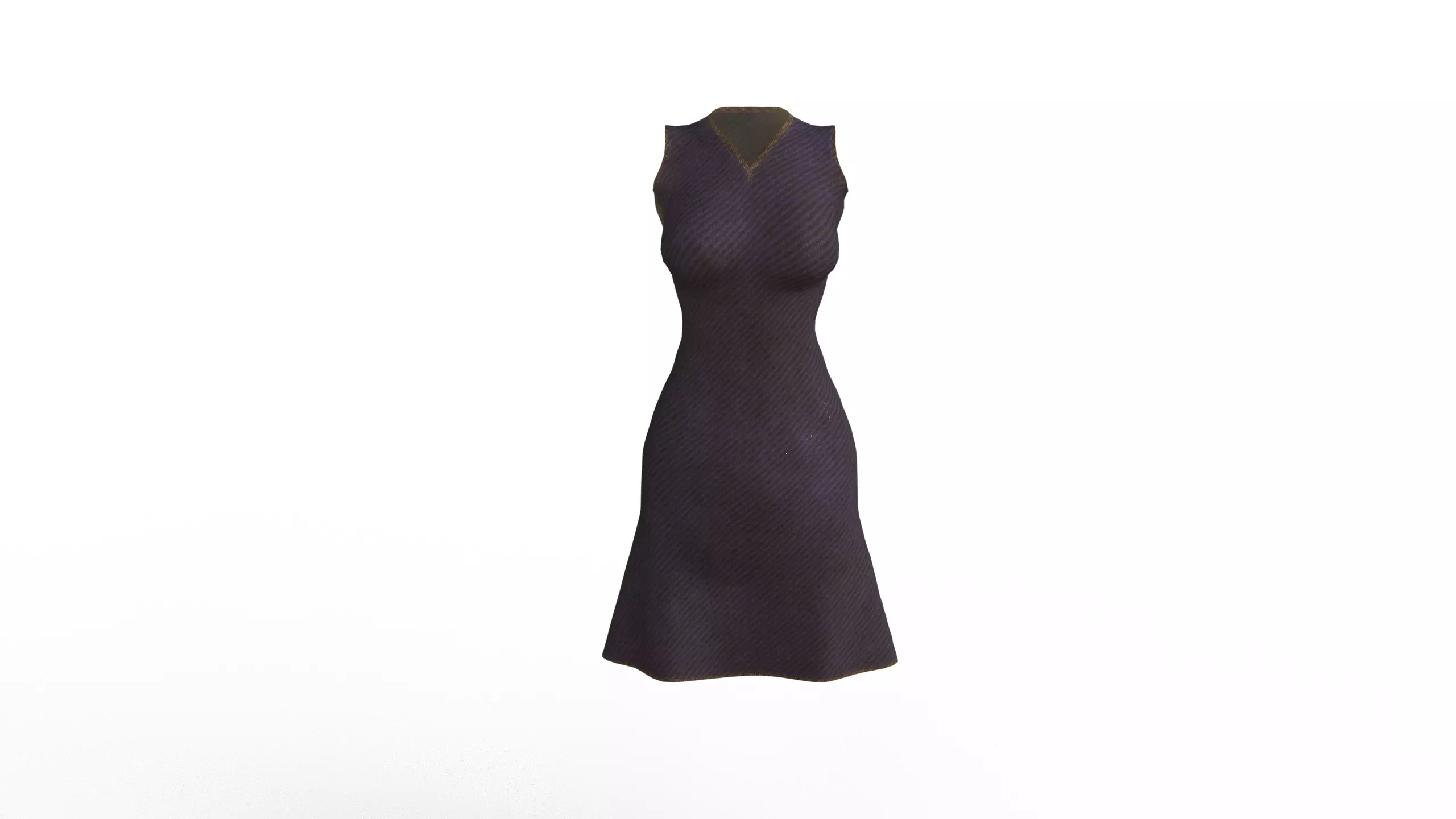 Simple mini dress Free 3D model