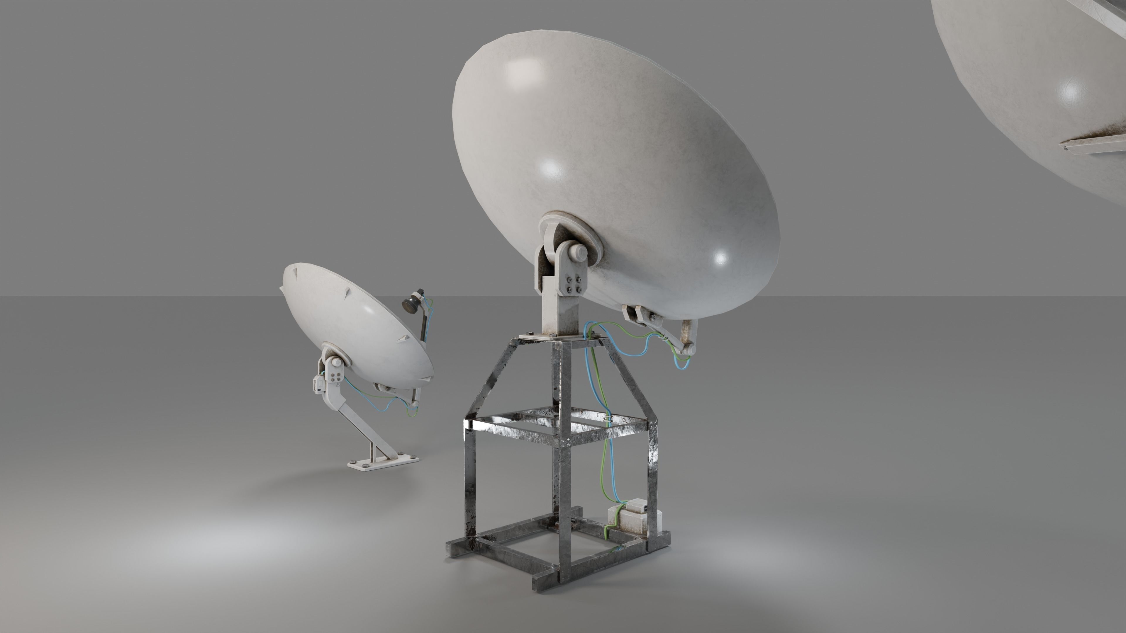 Satellite Antenna  Low-poly 3D model_22