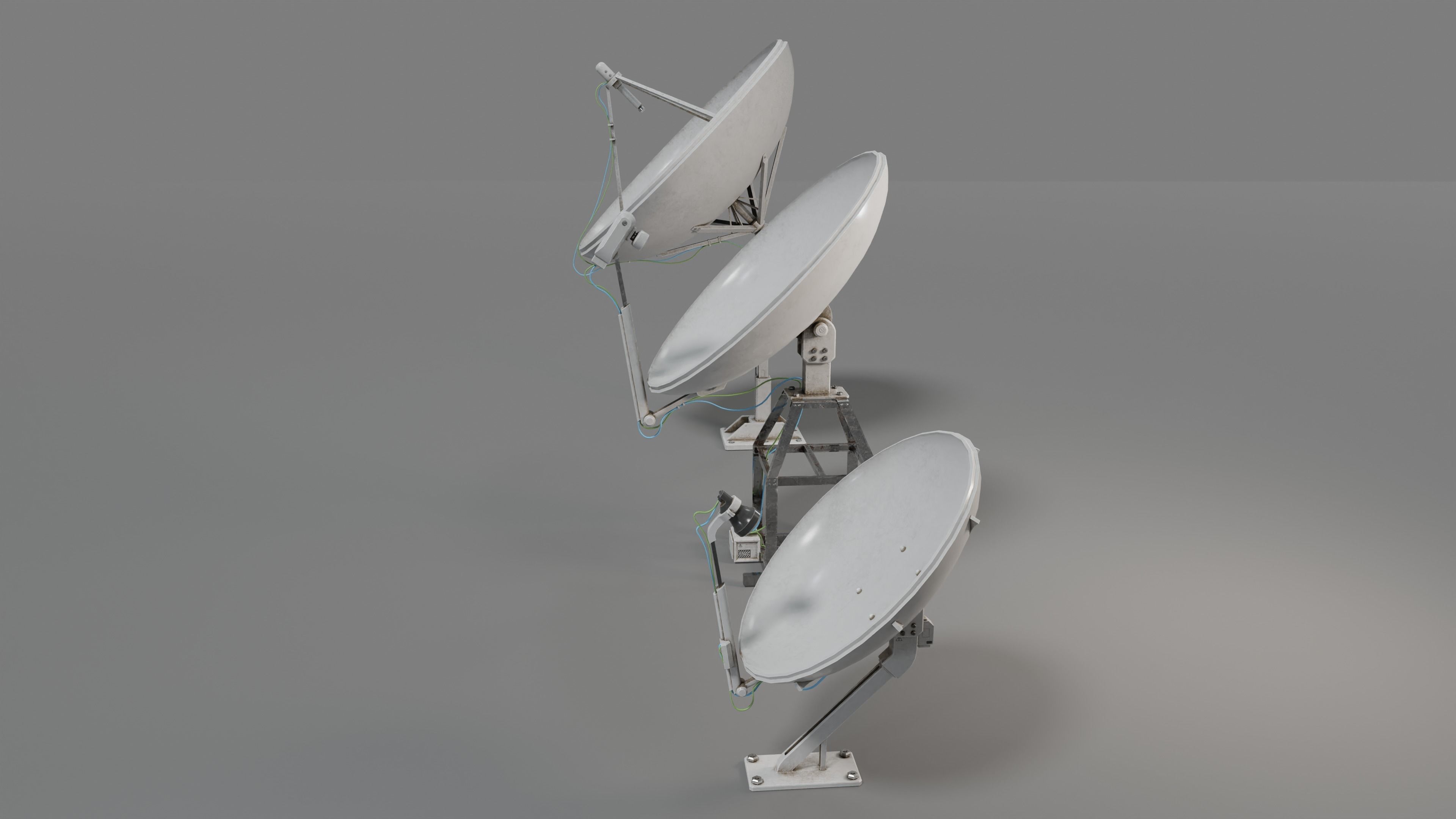 Satellite Antenna  Low-poly 3D model_12