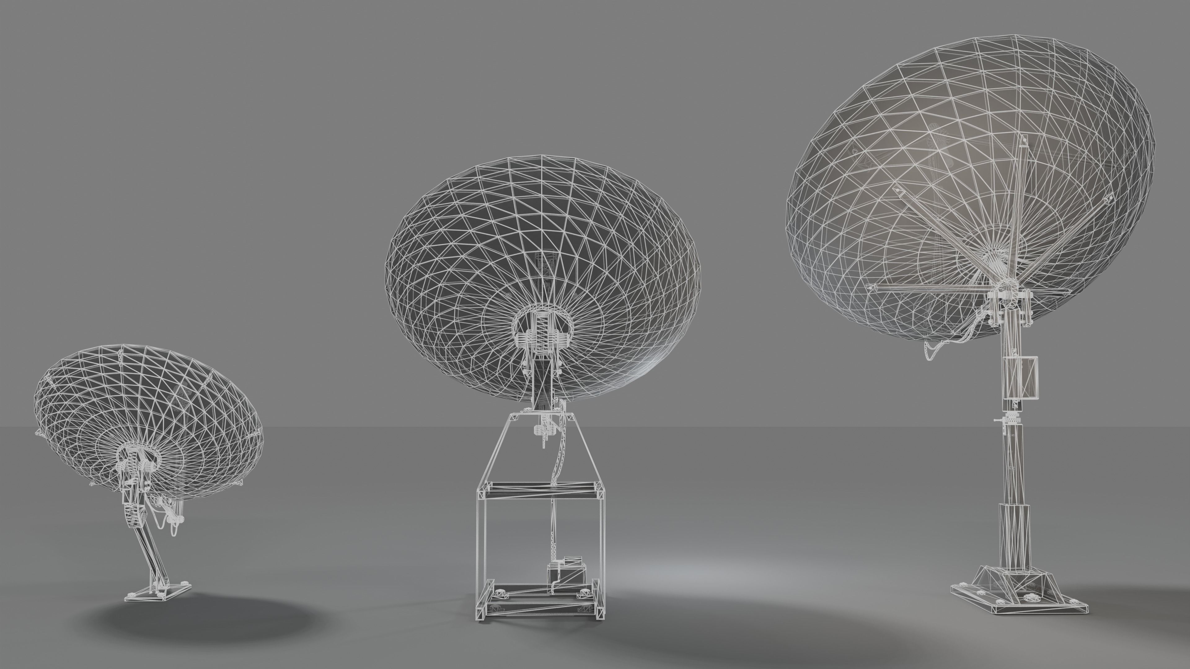 Satellite Antenna  Low-poly 3D model_36