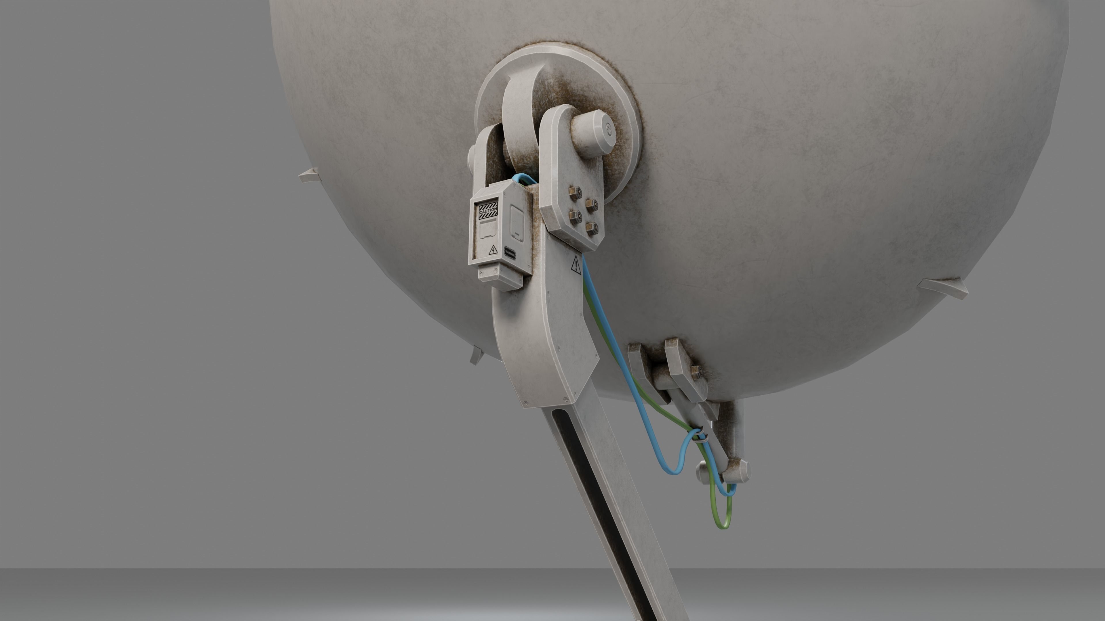 Satellite Antenna  Low-poly 3D model_18