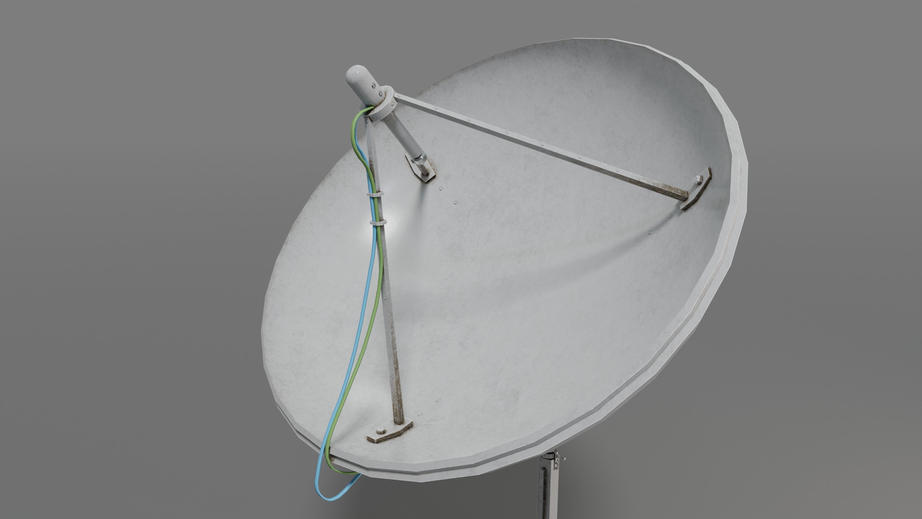 Satellite Antenna  Low-poly 3D model_29