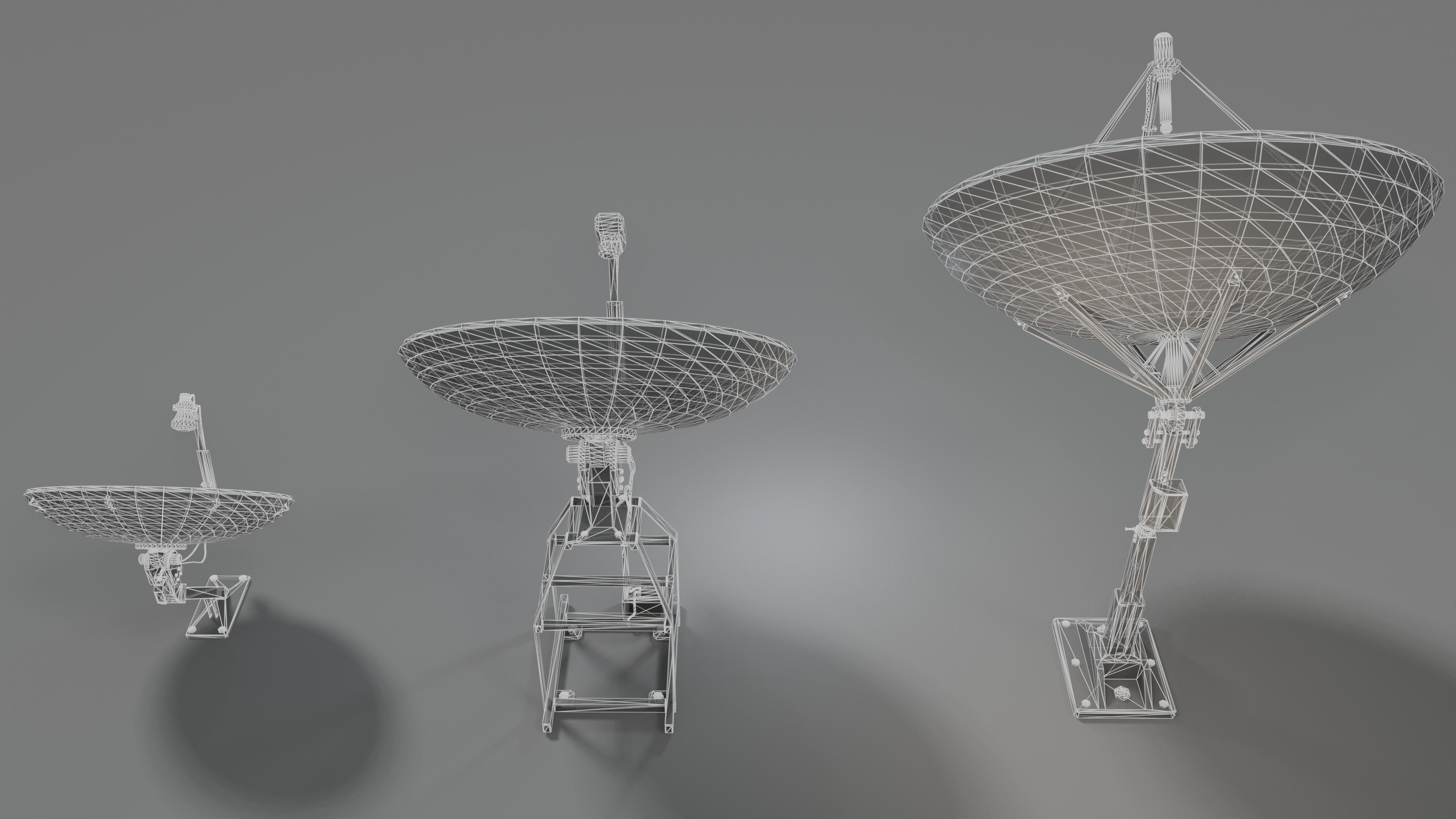 Satellite Antenna  Low-poly 3D model_37