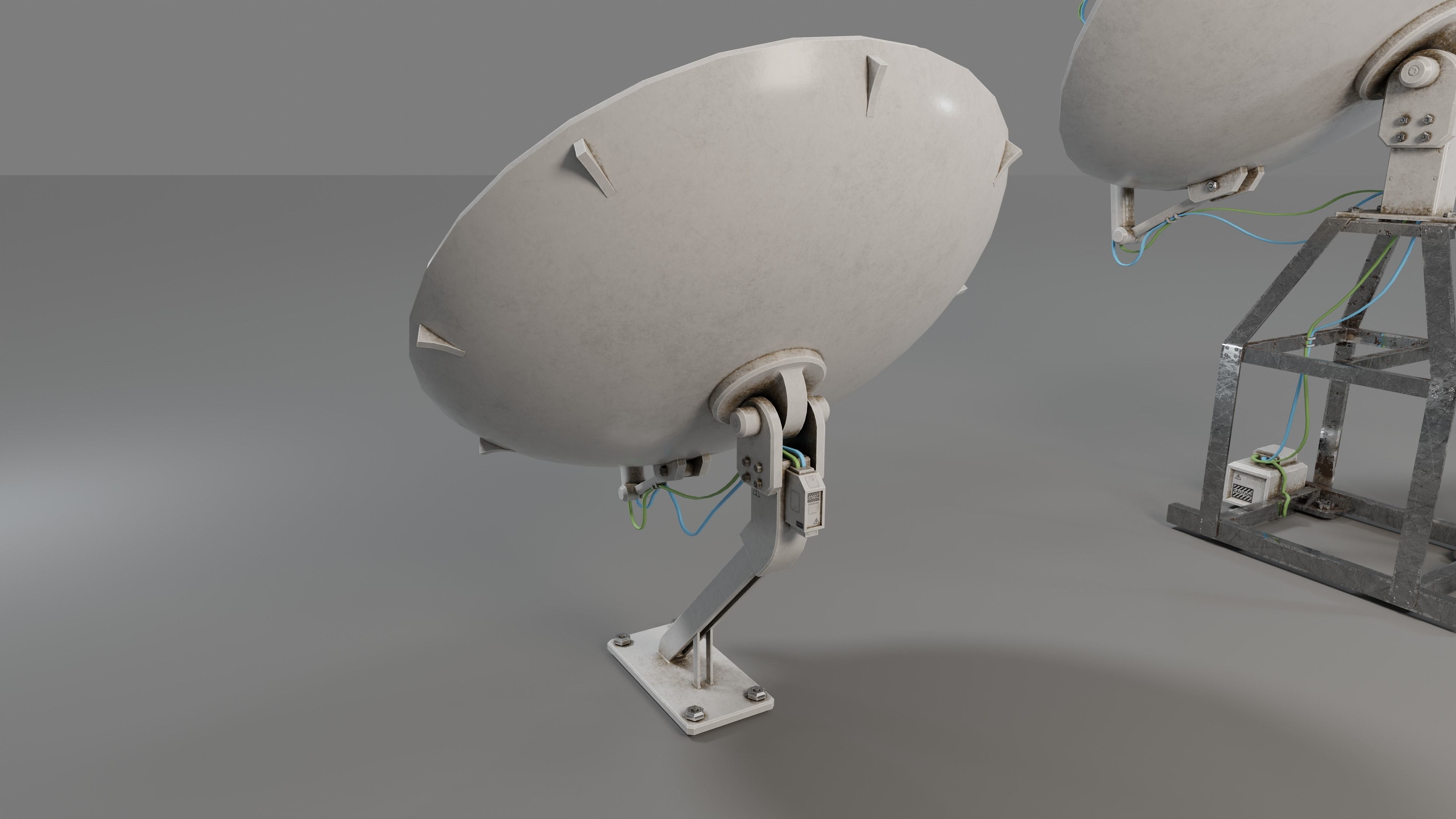 Satellite Antenna  Low-poly 3D model_19