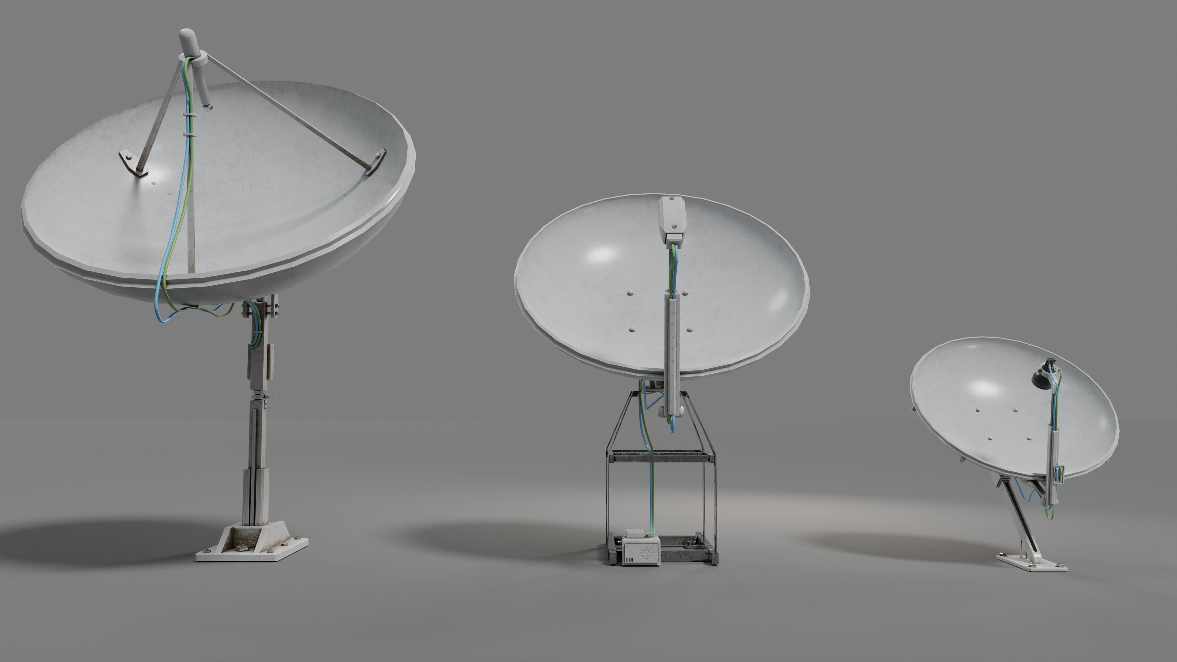 Satellite Antenna  Low-poly 3D model_5
