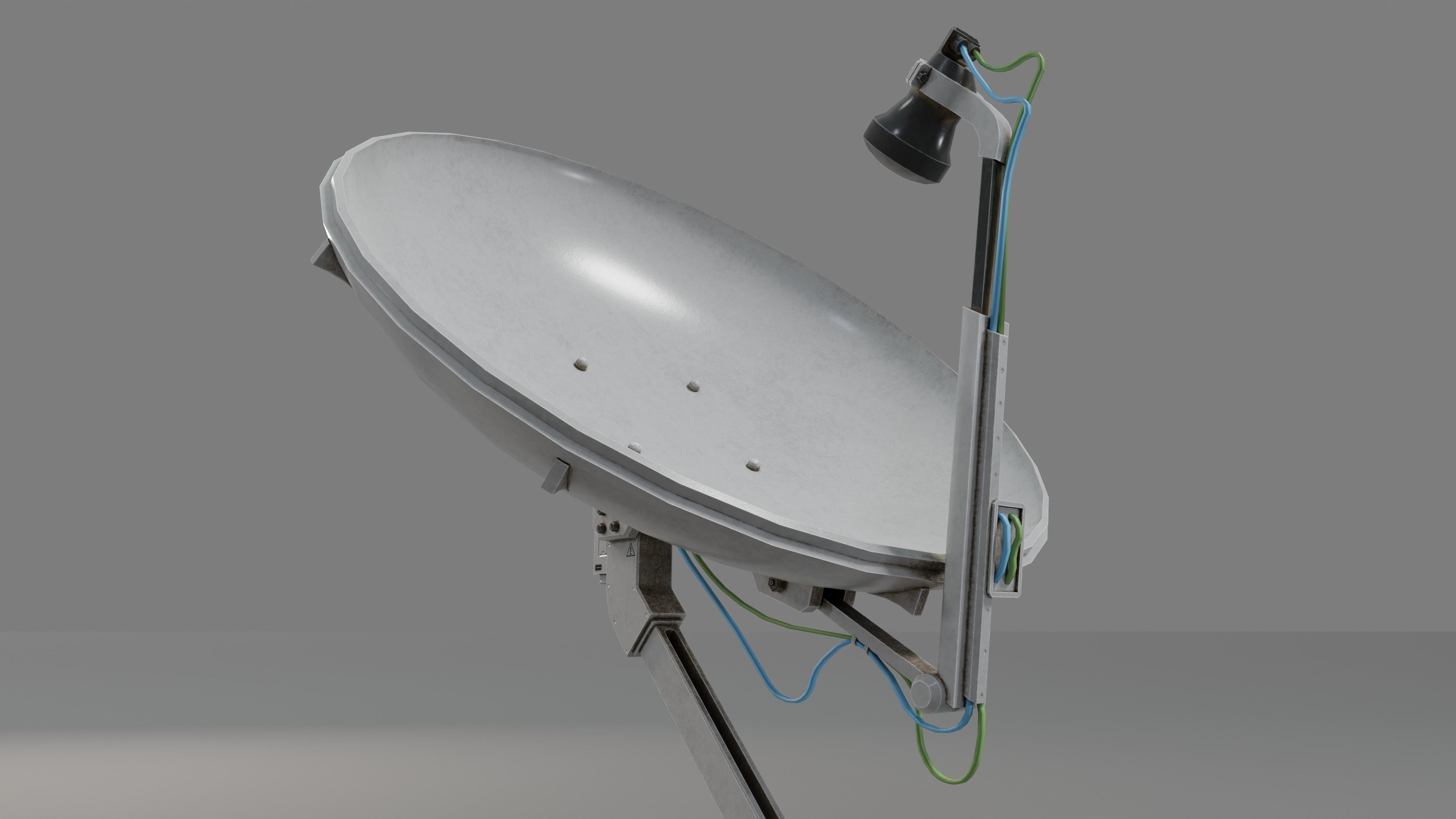 Satellite Antenna  Low-poly 3D model_15