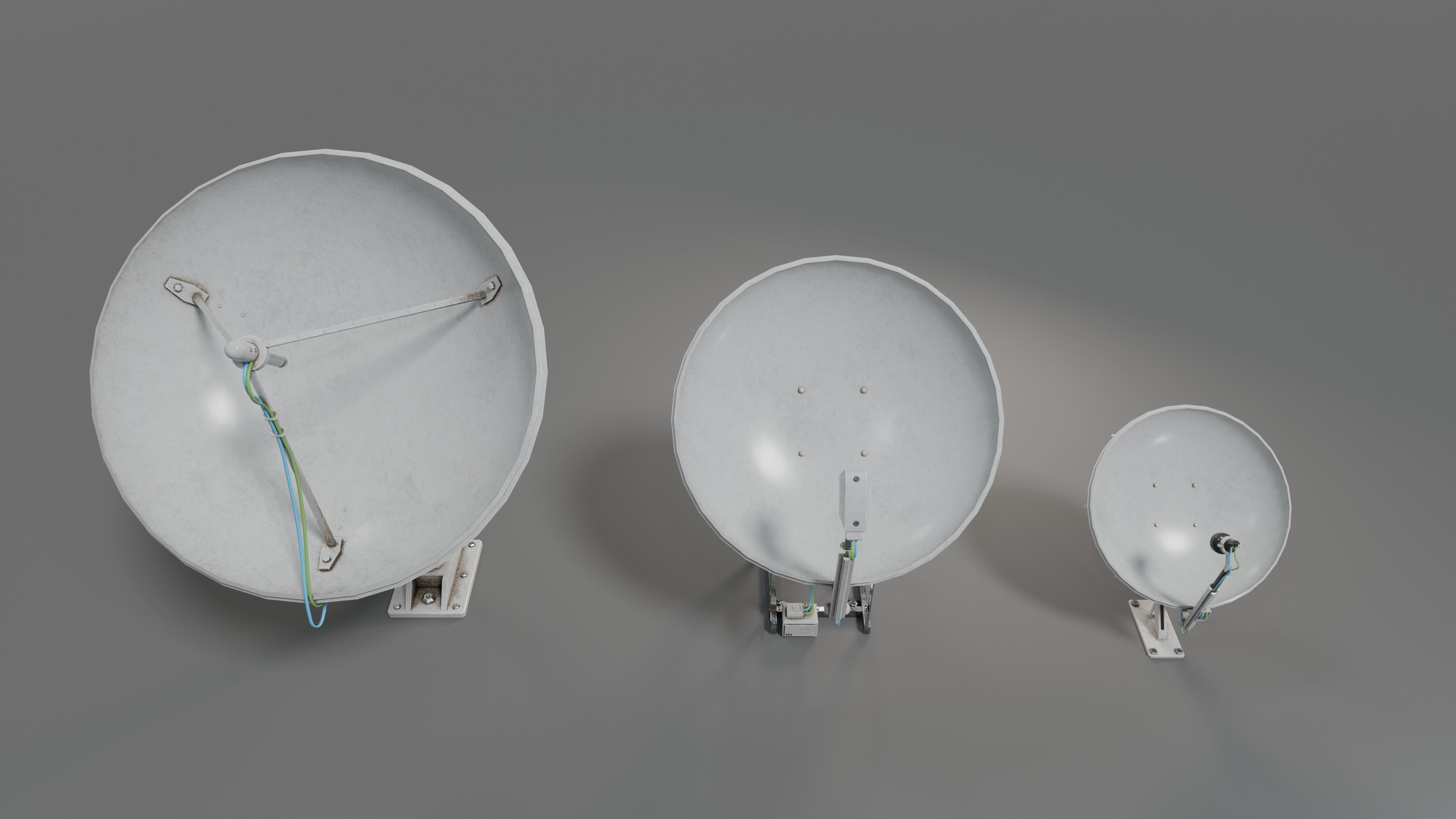 Satellite Antenna  Low-poly 3D model_7