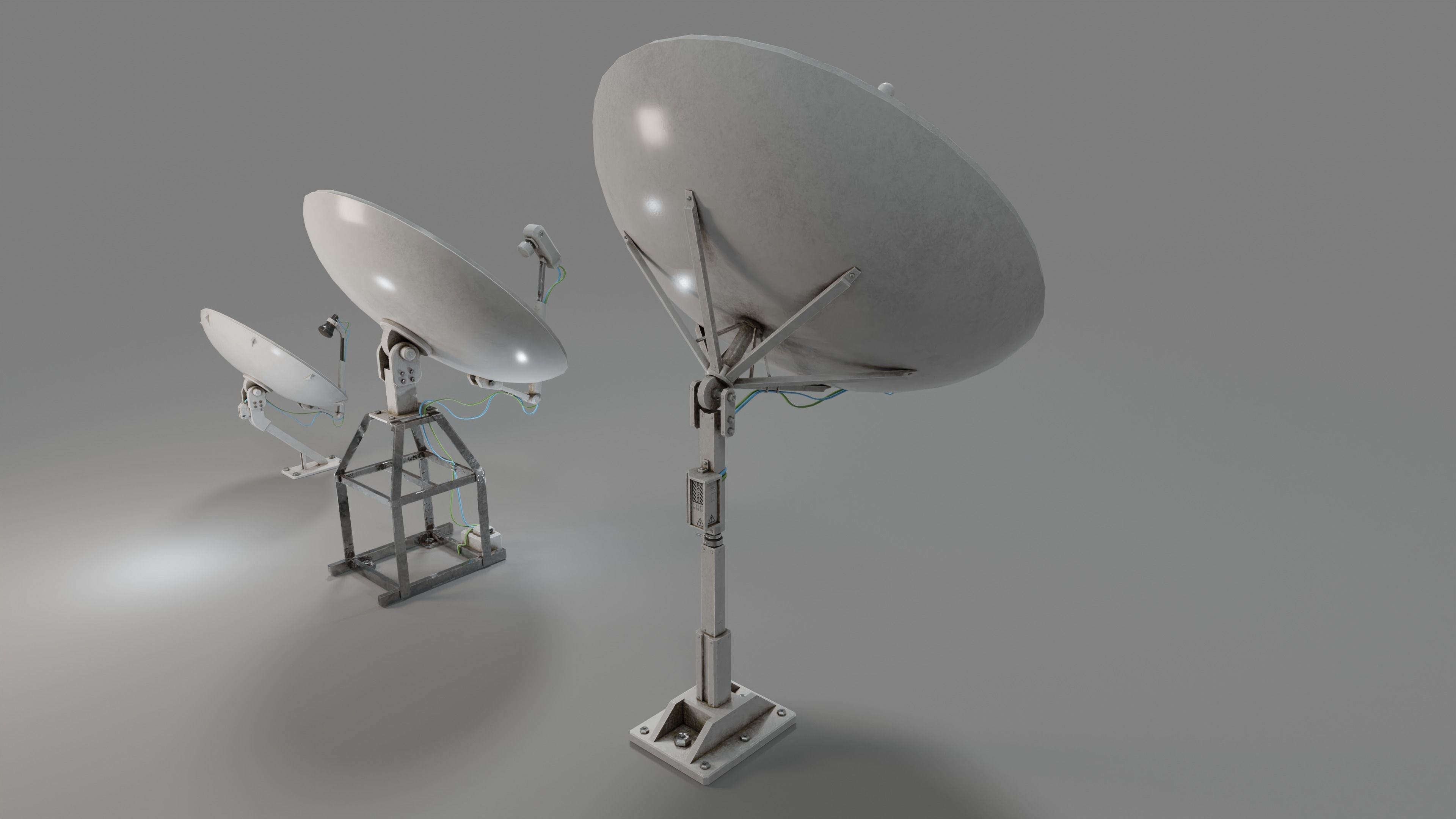 Satellite Antenna  Low-poly 3D model_31
