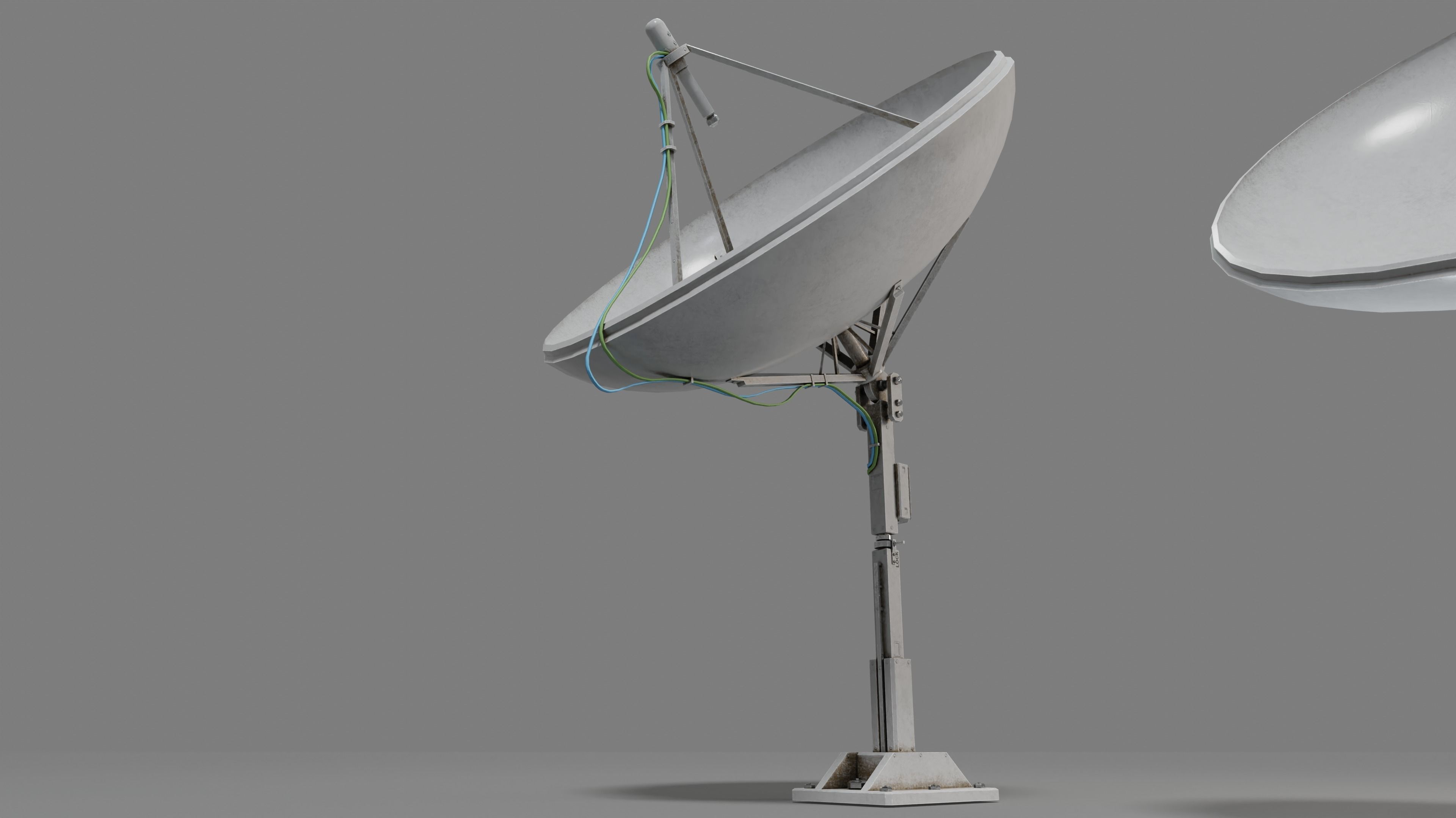Satellite Antenna  Low-poly 3D model_27
