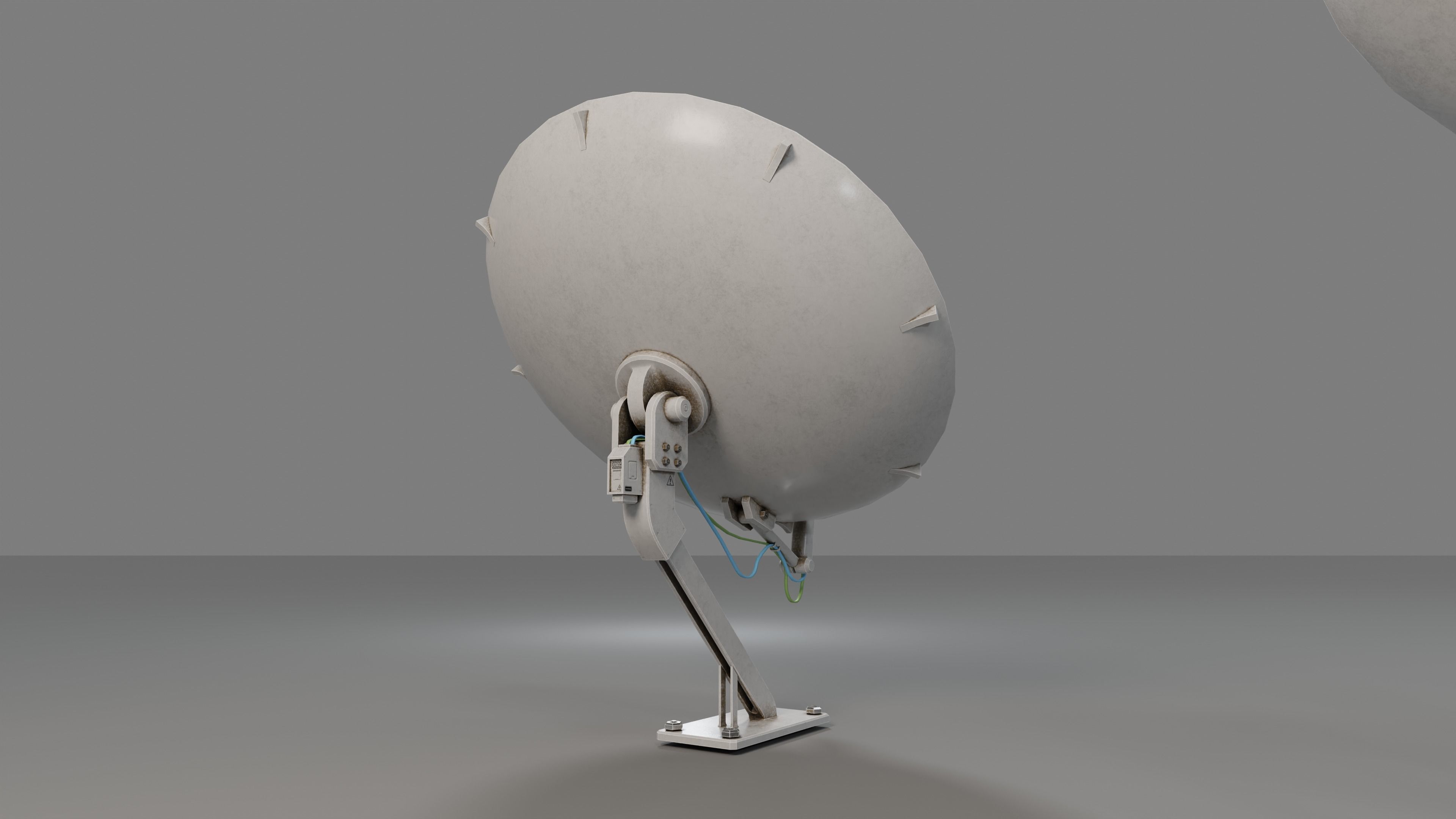 Satellite Antenna  Low-poly 3D model_17