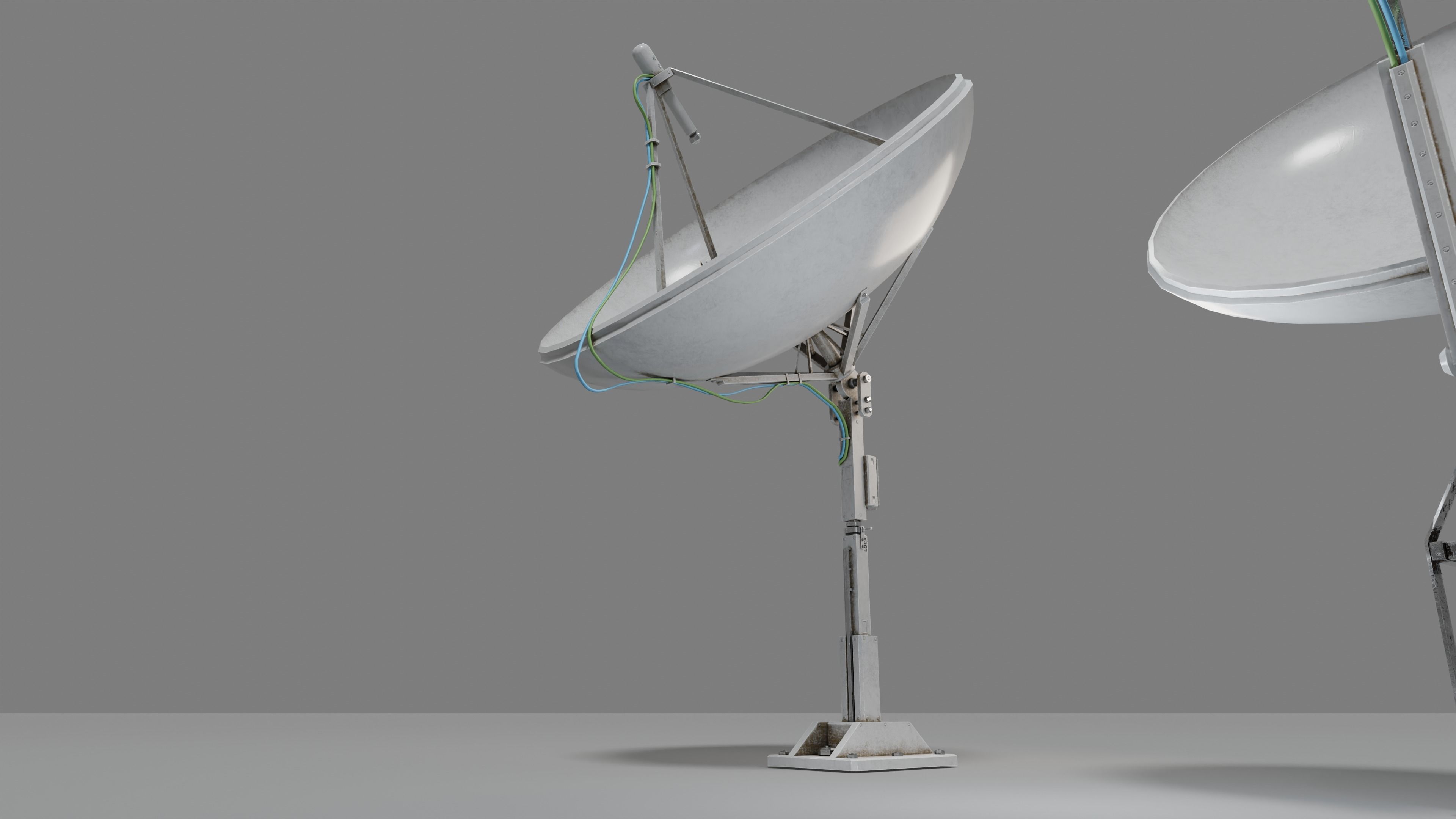 Satellite Antenna  Low-poly 3D model_34
