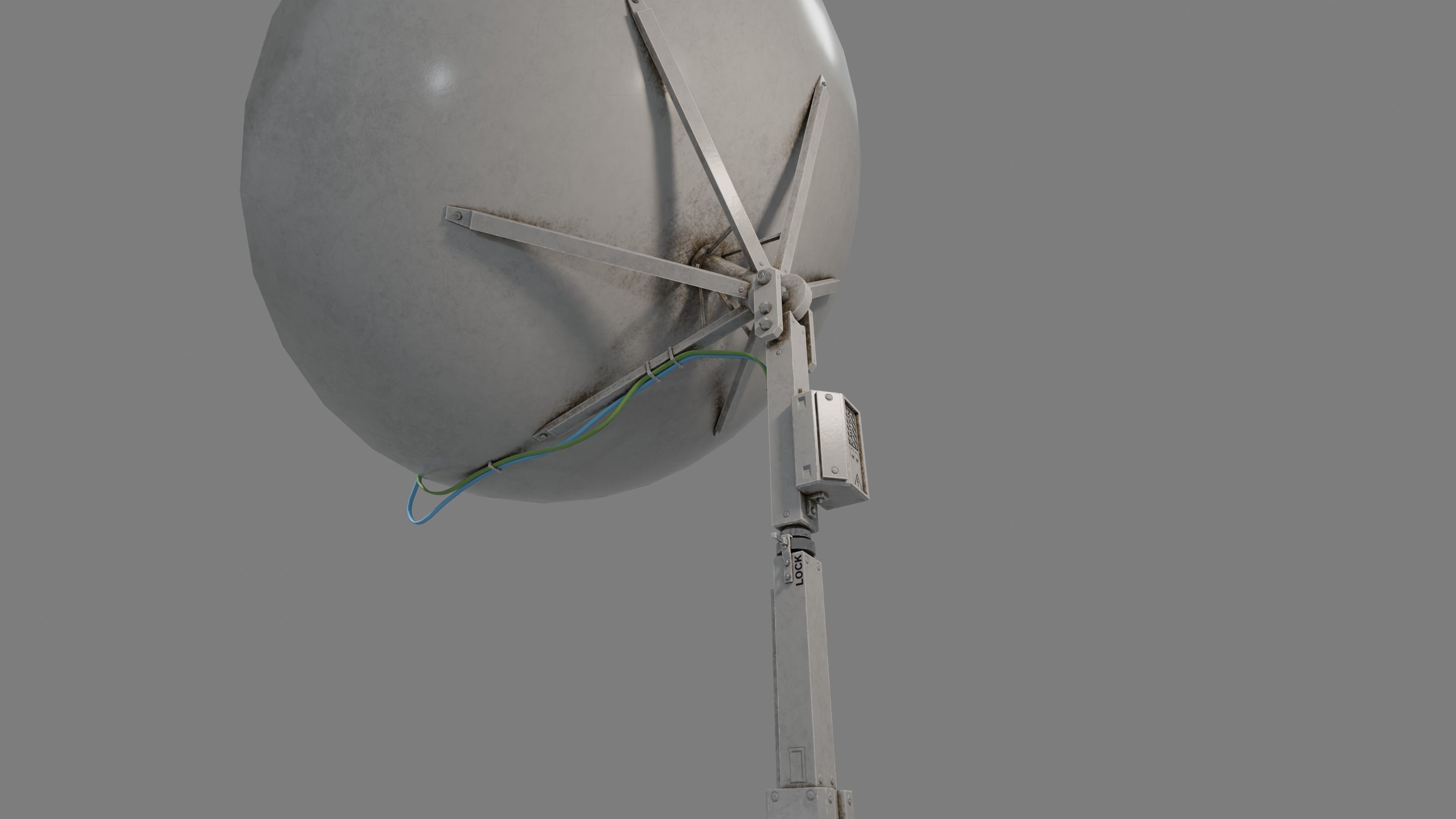 Satellite Antenna  Low-poly 3D model_32