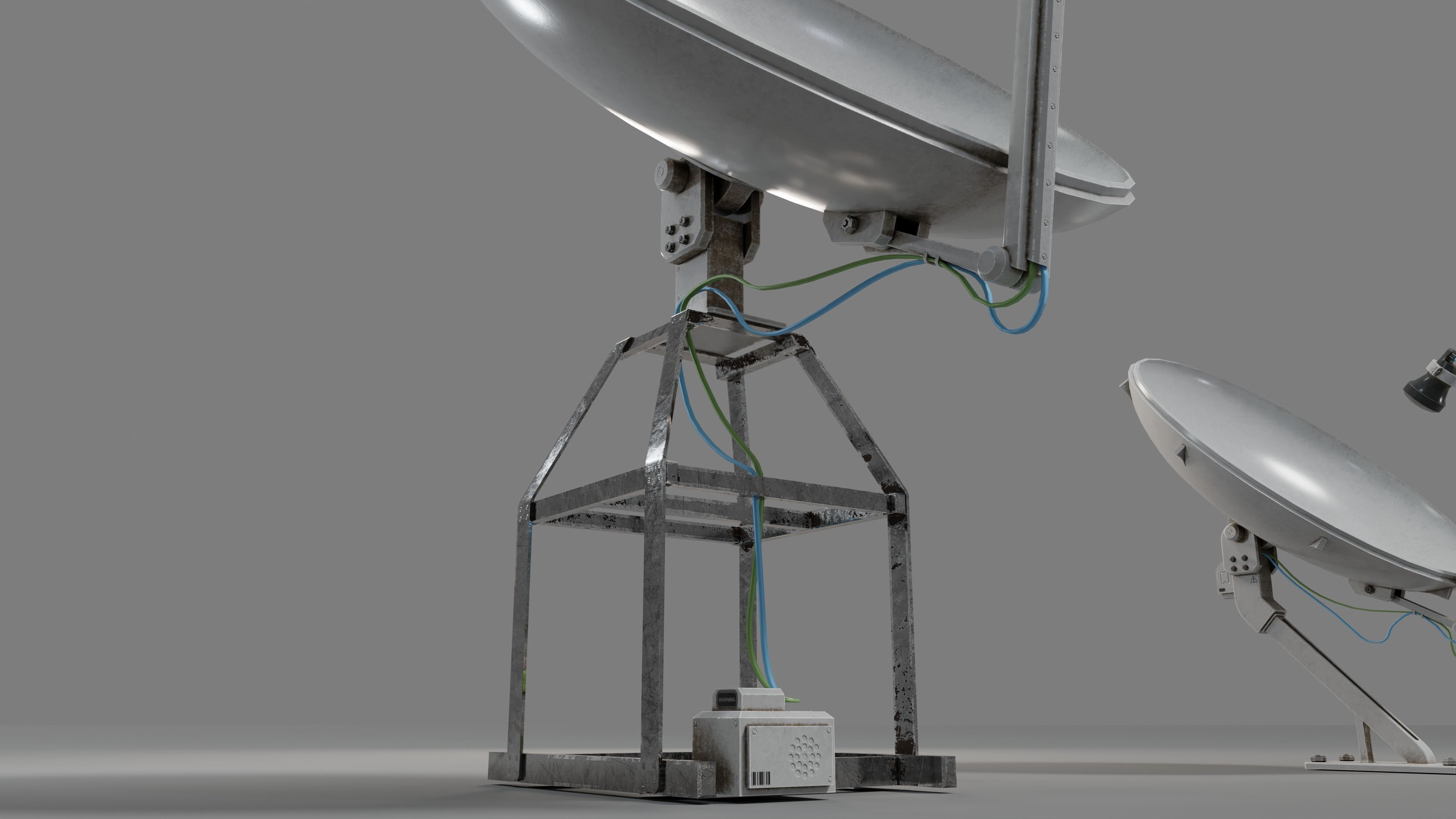 Satellite Antenna  Low-poly 3D model_25