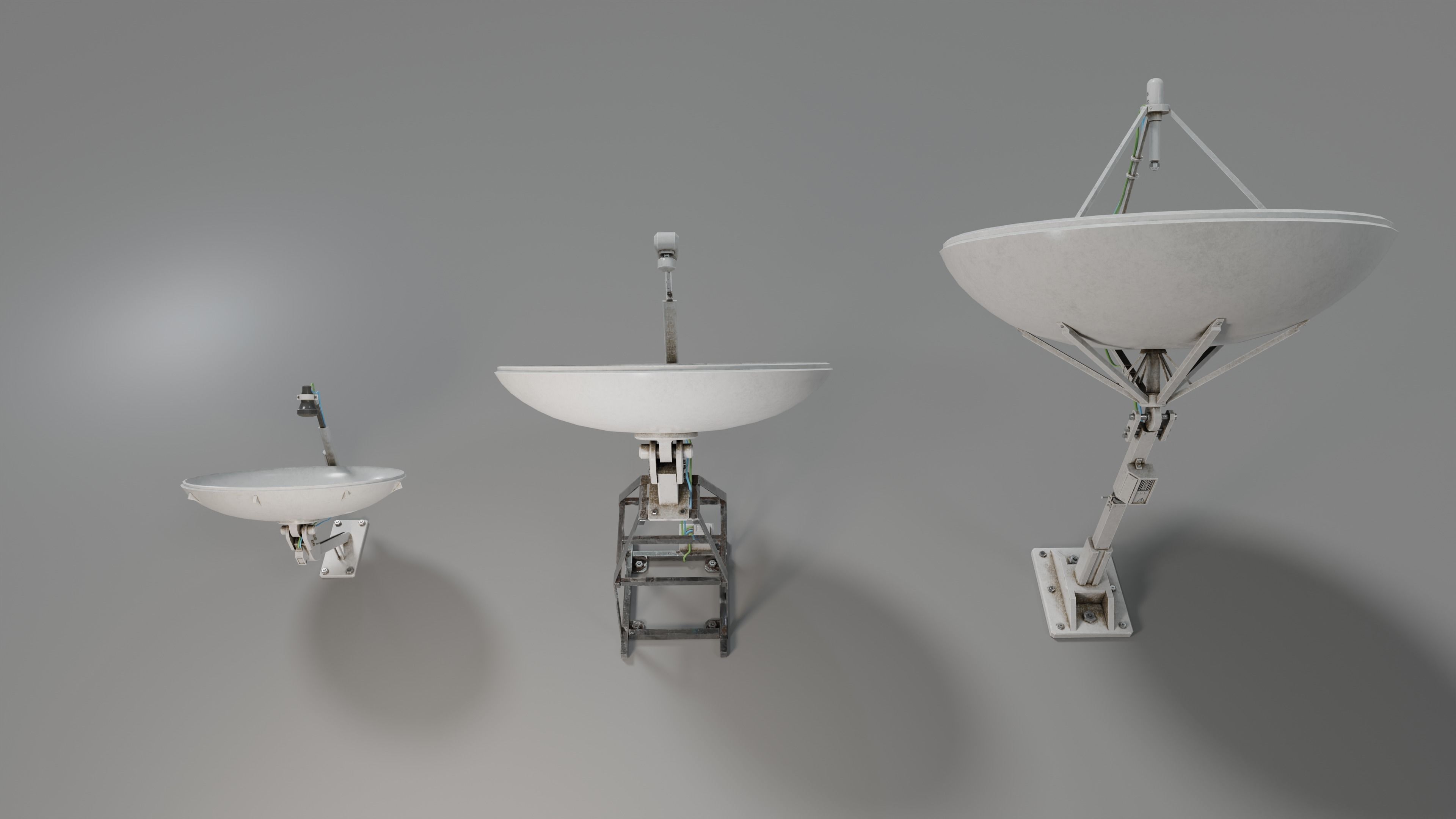 Satellite Antenna  Low-poly 3D model_11