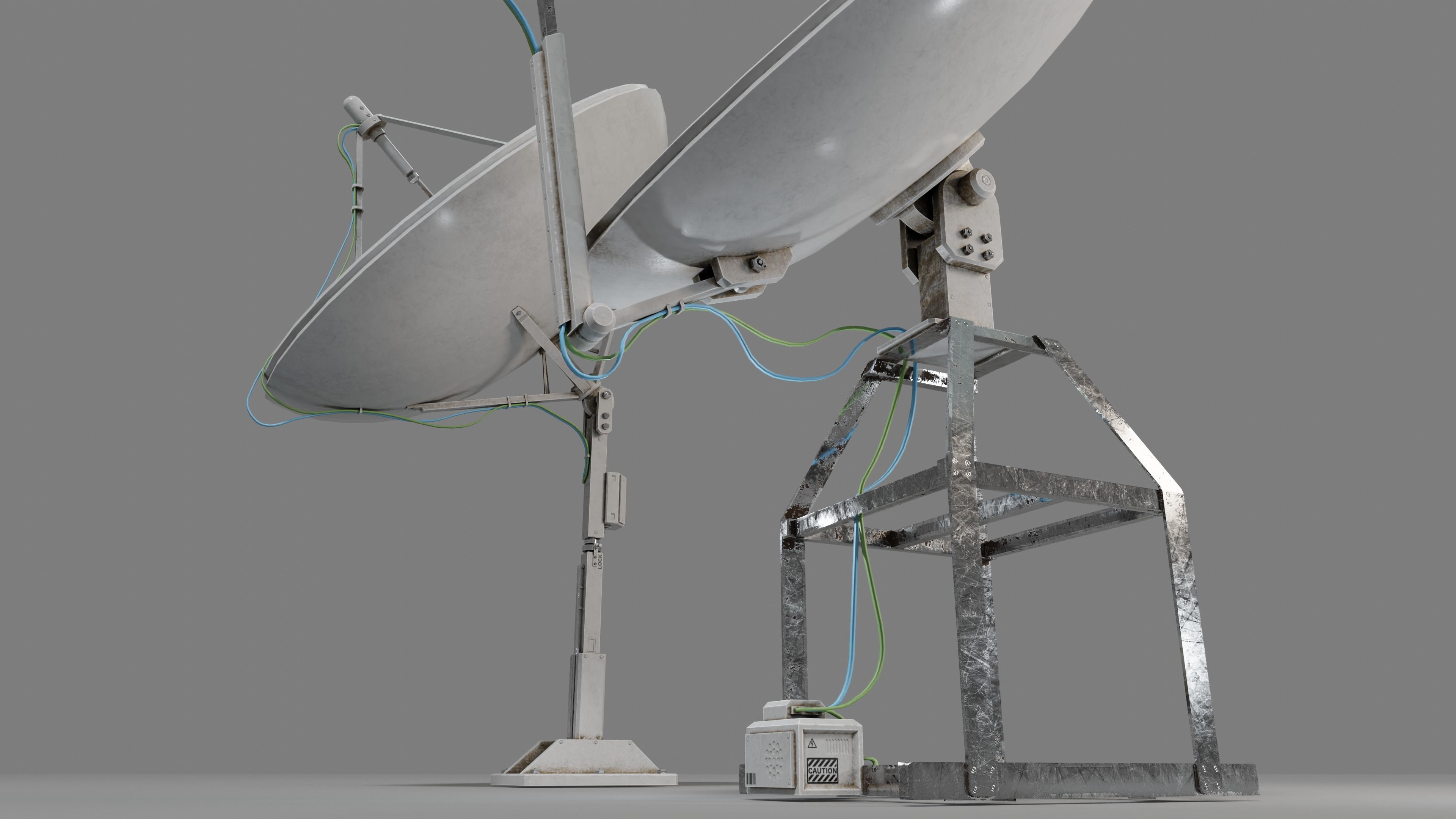 Satellite Antenna  Low-poly 3D model_26