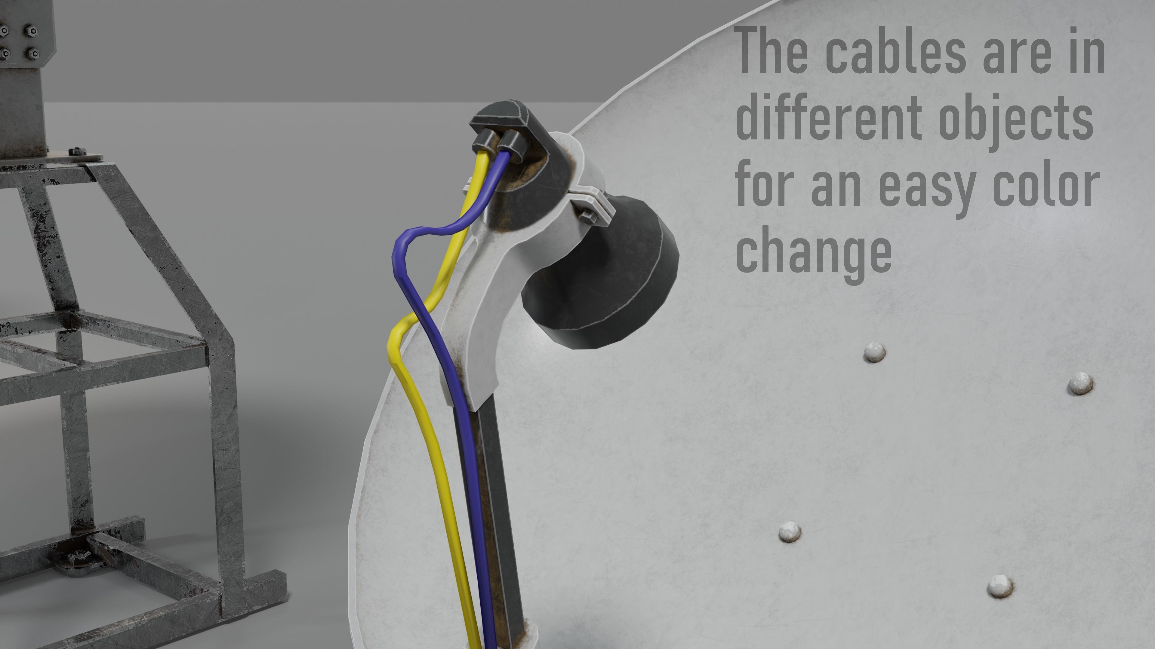 Satellite Antenna  Low-poly 3D model_2