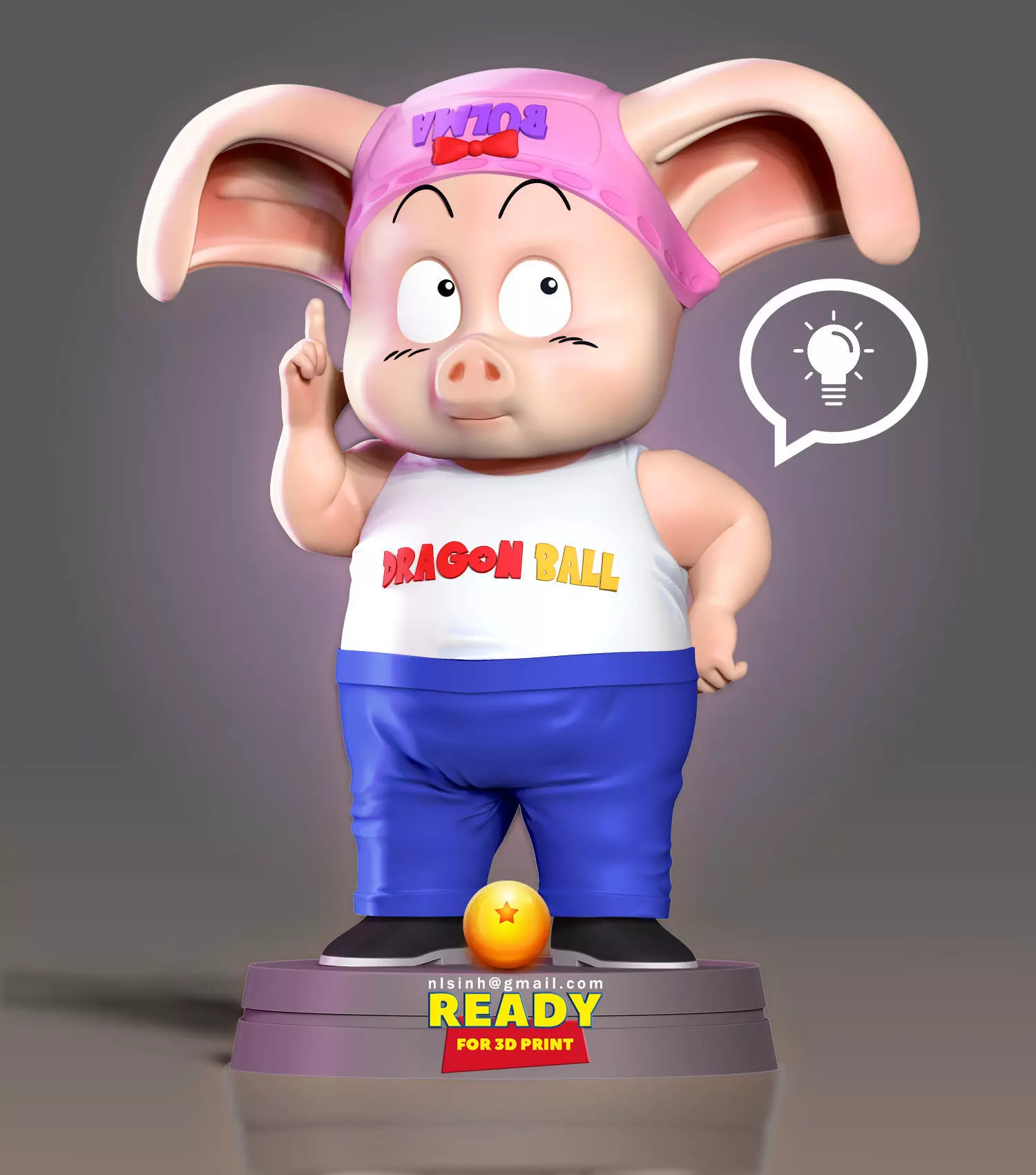 Oolong - Dragon ball Fanart 3D print model