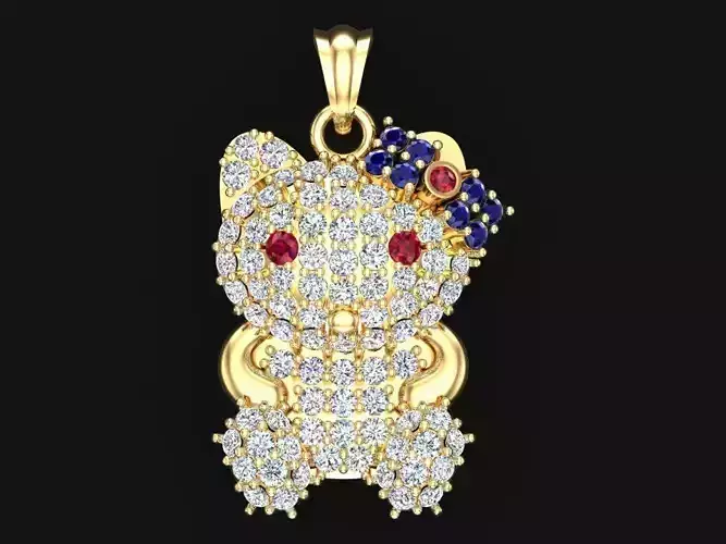 Kitty pendant - Cat pendant