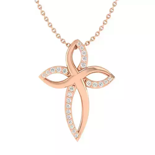 Cross pendant 3dm stl render detail 3D print model