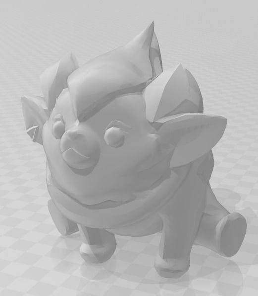 League of Legends TFT - FuryHorn KDA 1 Star  3D print model_1