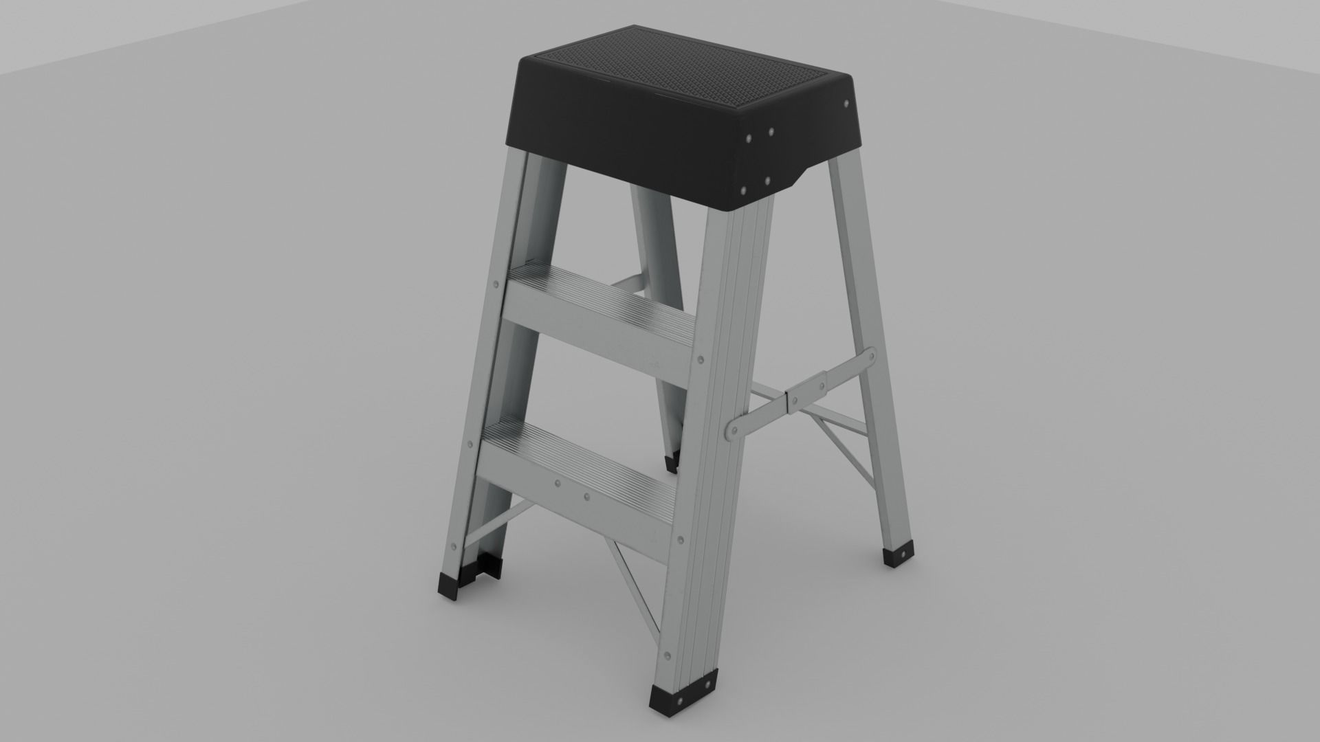 Step Ladder Low-poly 3D model_1